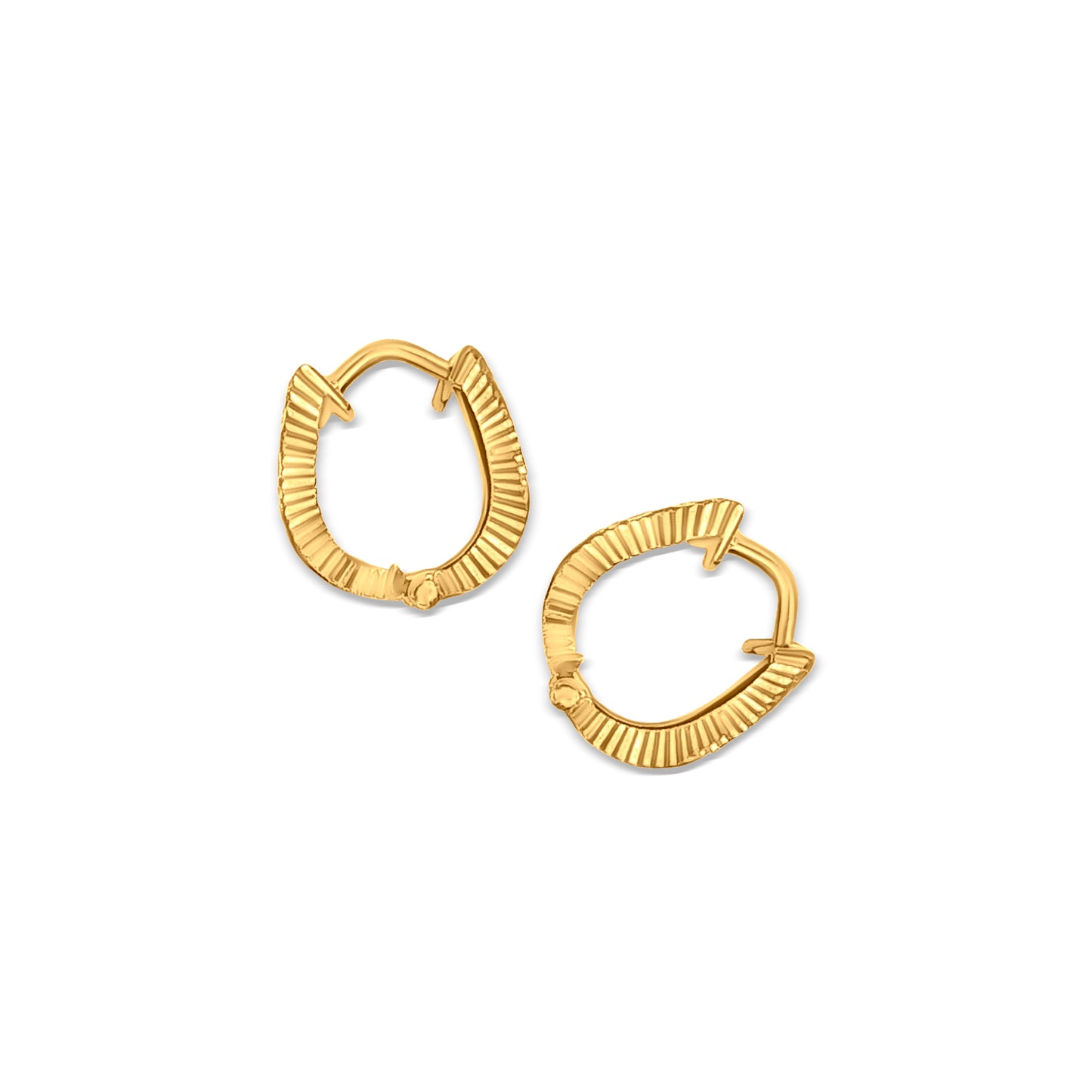 22k Gold Classic Hoop Earrings