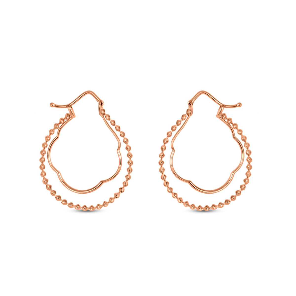 Dotted Beads Baali In 14K Rose Gold
