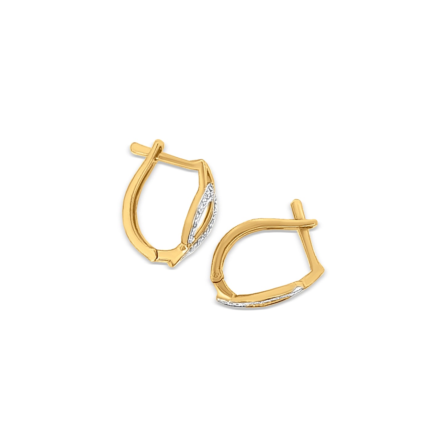 18k Gold Hoop Earrings with Omega Clip