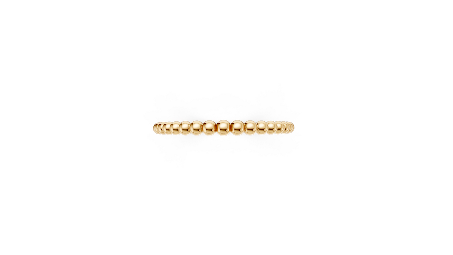 Suhani - 14K Gold Beaded Band