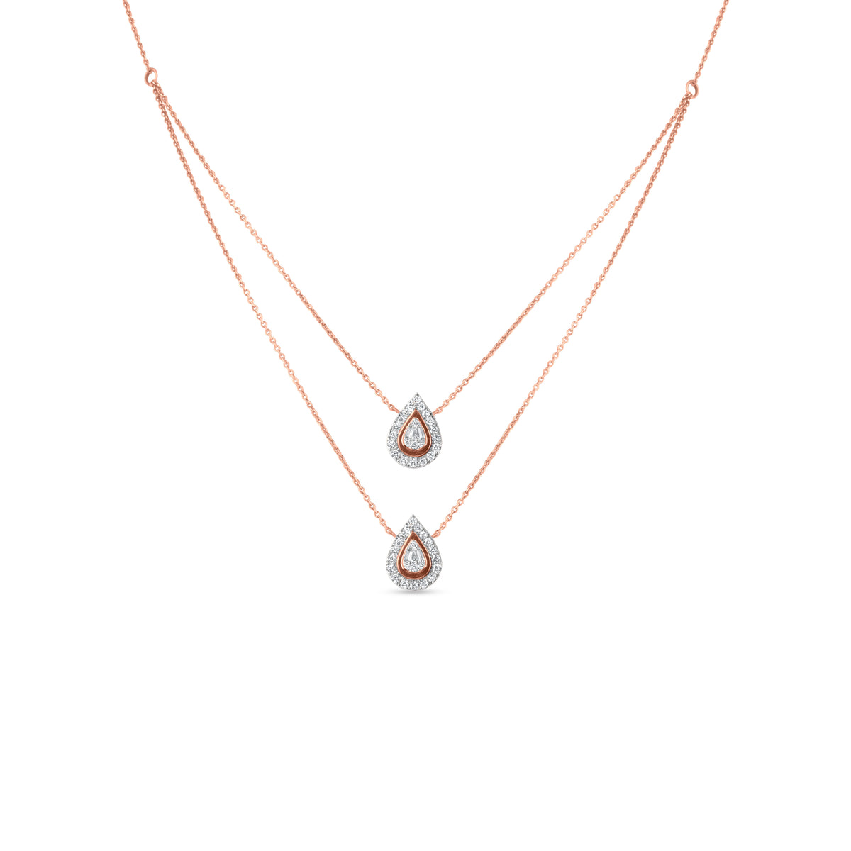 18k Rose Gold Multistrand Pendant Necklace: Gift For Someone You Love