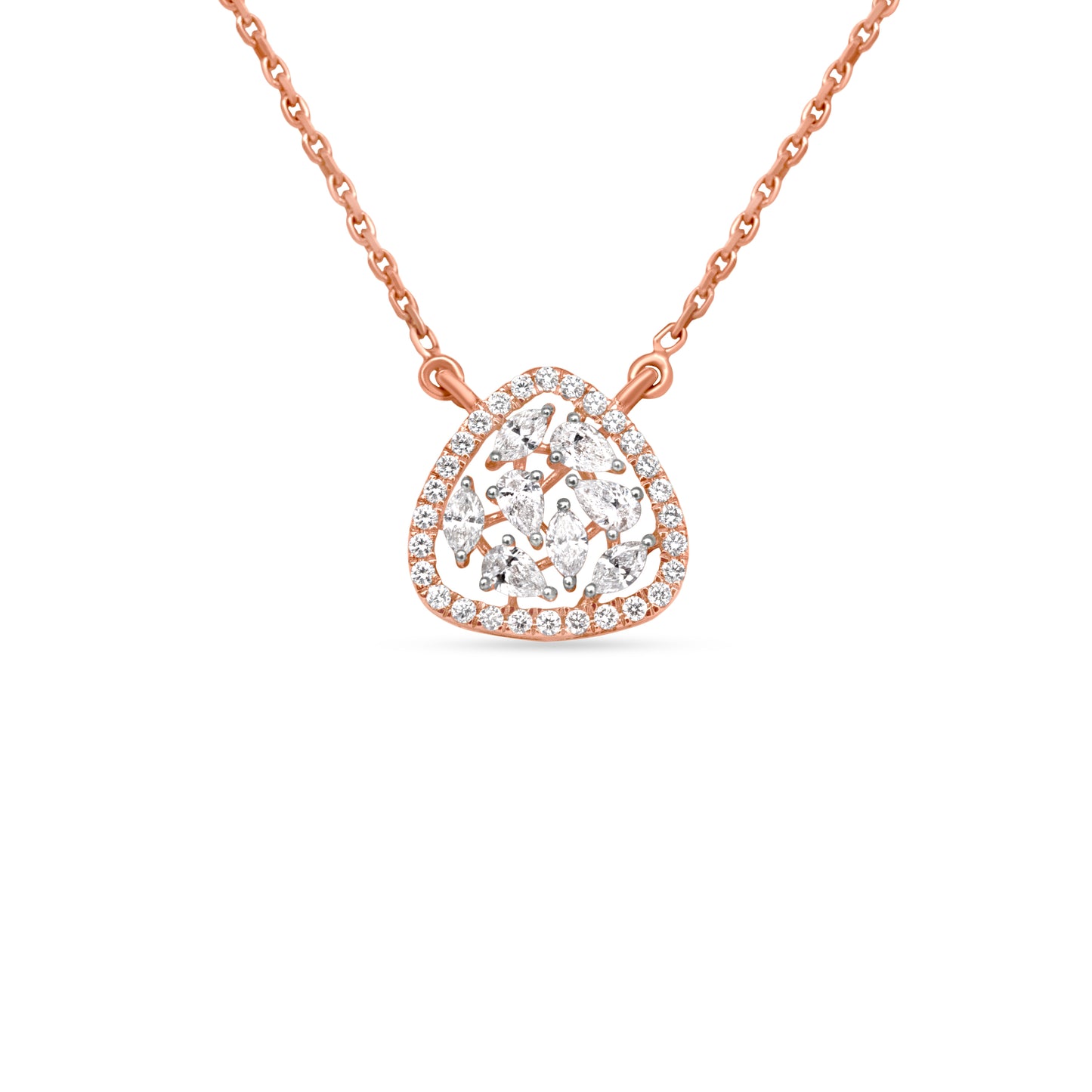 18k Rose Gold Classic Diamond Pendant Necklace: A Beautiful Birthday Gift