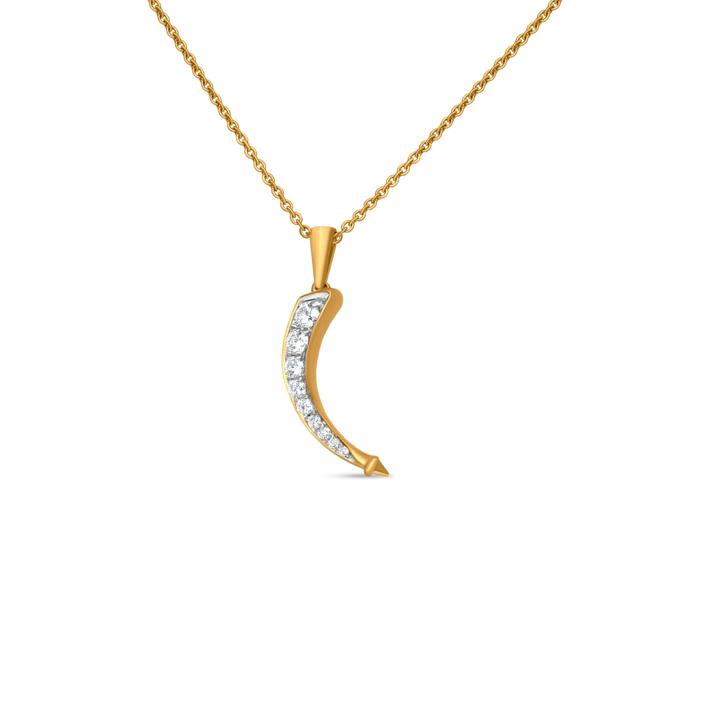 18k Yellow Gold Diamond Charm Pendant Necklace: The Timeless Piece