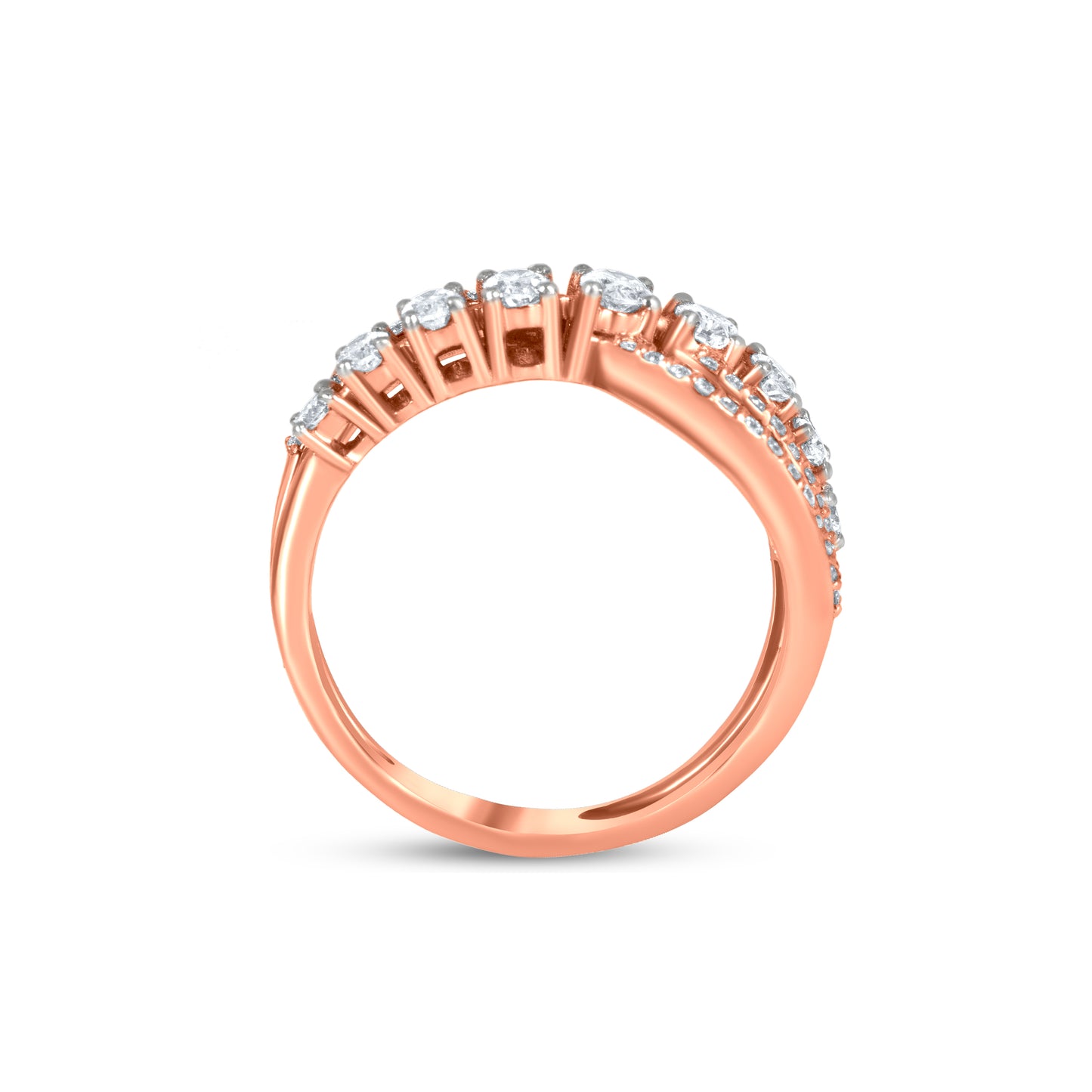 18k Rose Gold Infinity Diamond Engagement Ring
