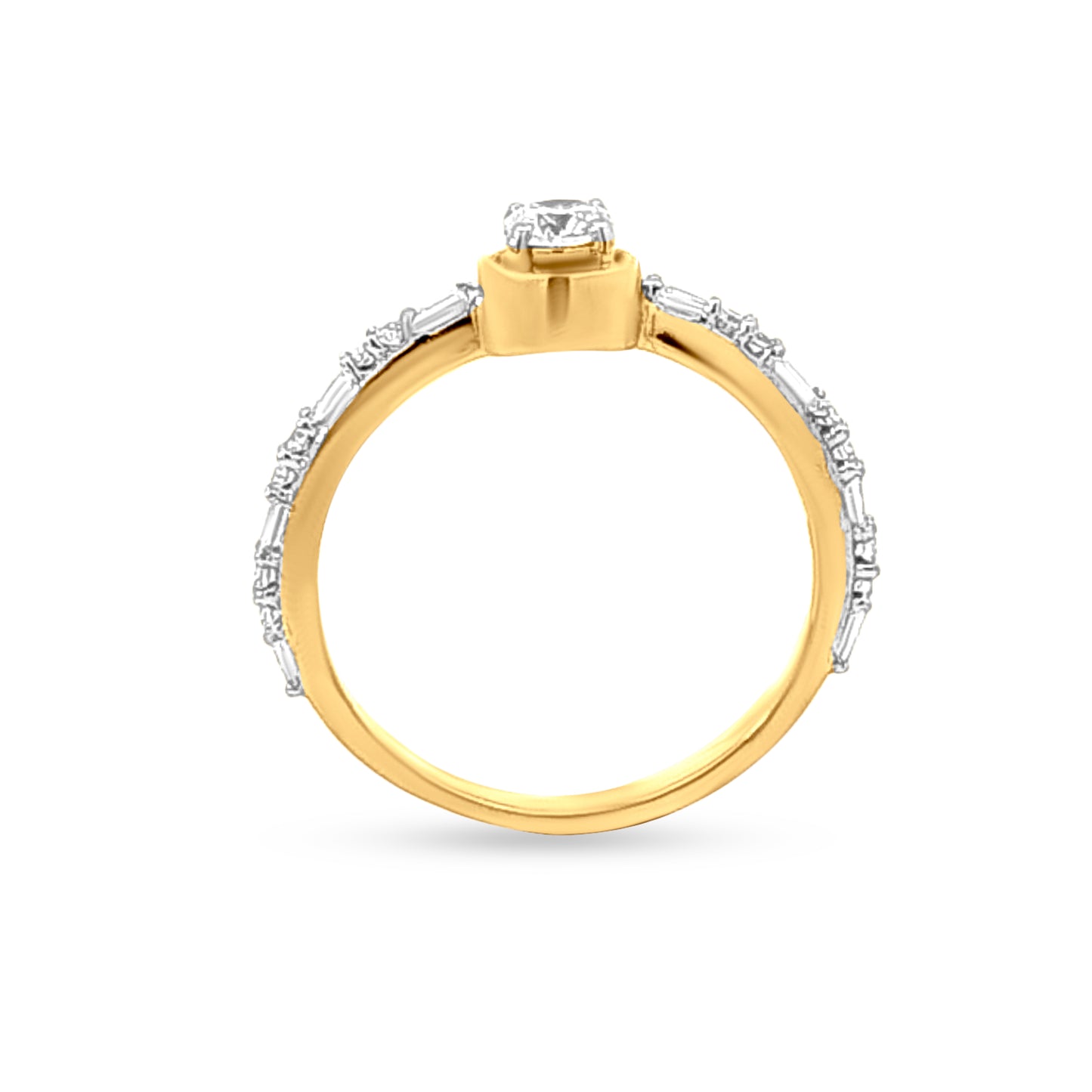 Pratham Ratna Bliss: 18k Yellow Gold Solitaire Ring