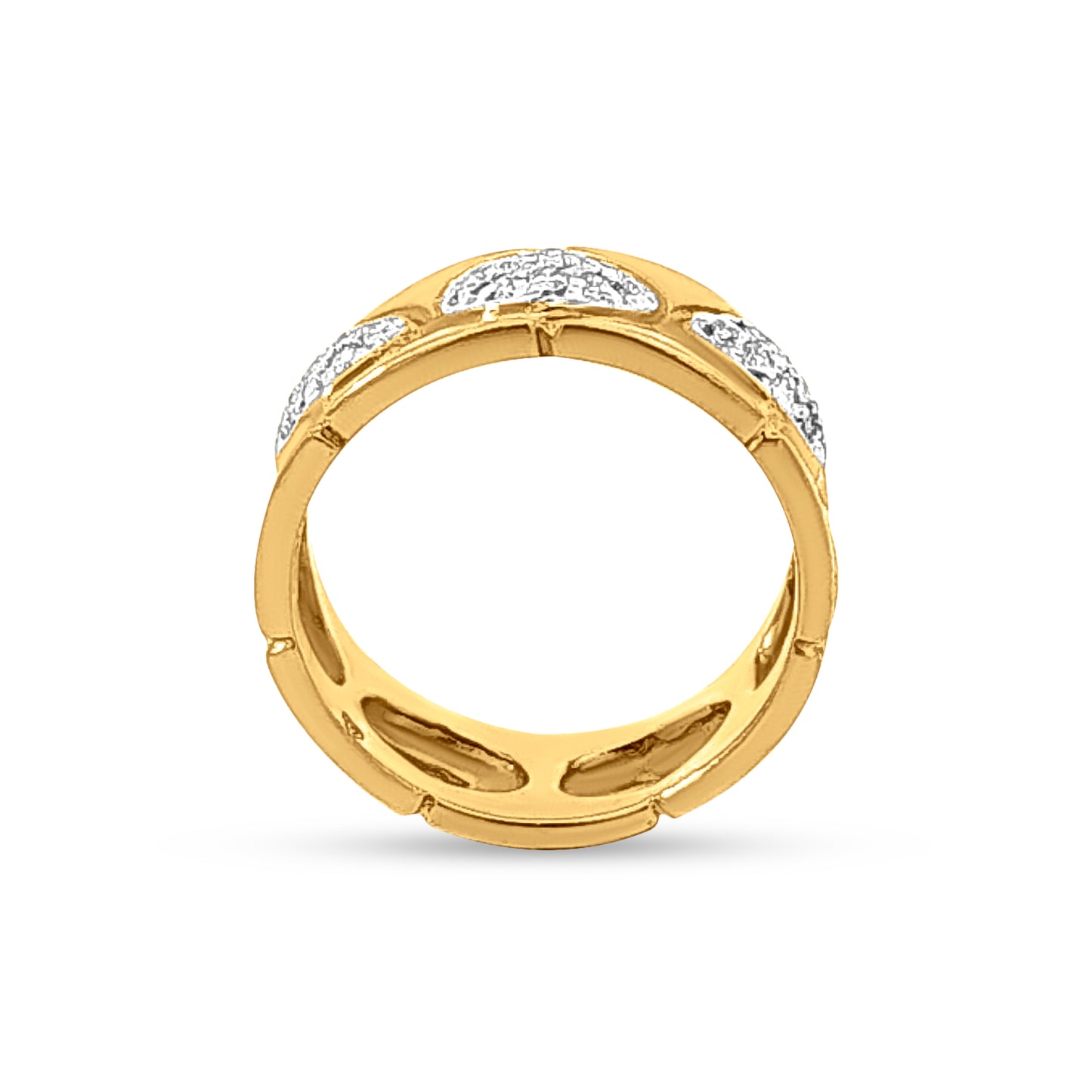 18k Gold Trendy Diamond Ring