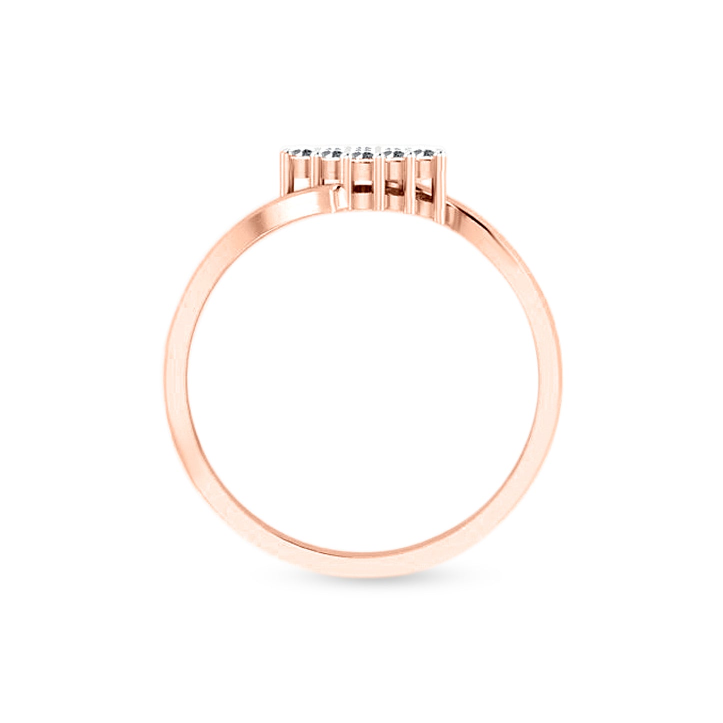 18K Rose Gold Diamond Engagement Ring