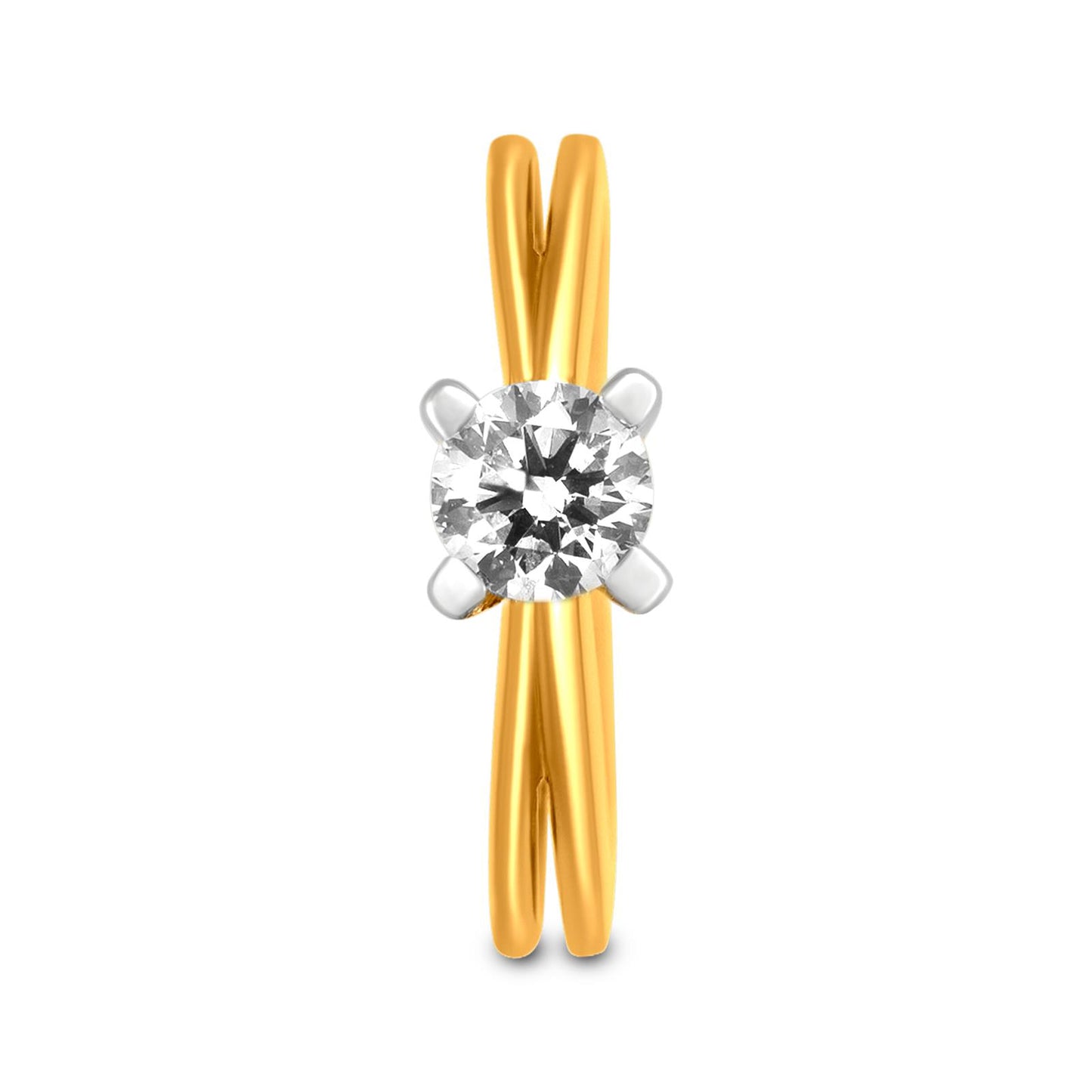 Classic Diamond Ring In 18K Yellow Gold