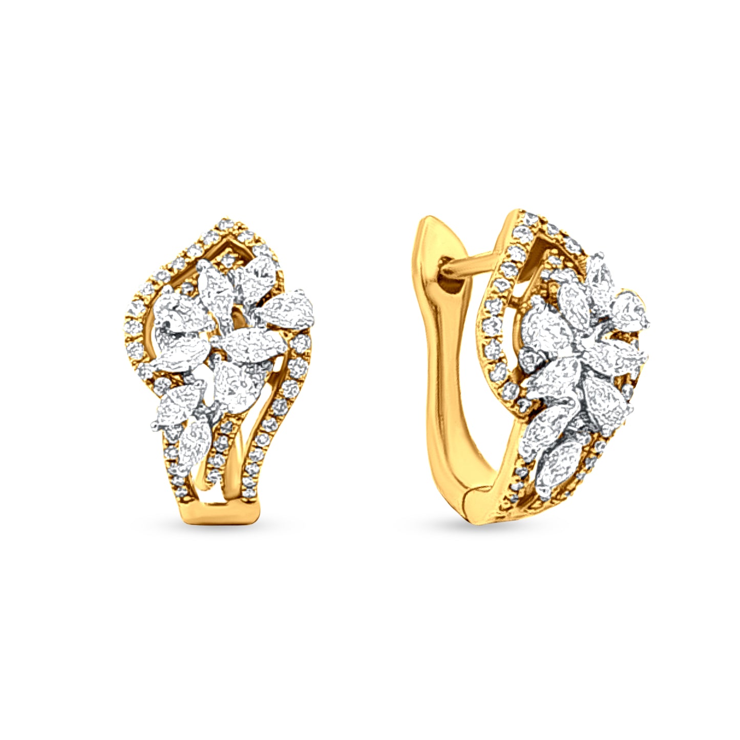 18k Gold Contemporary Pendant Necklace Set