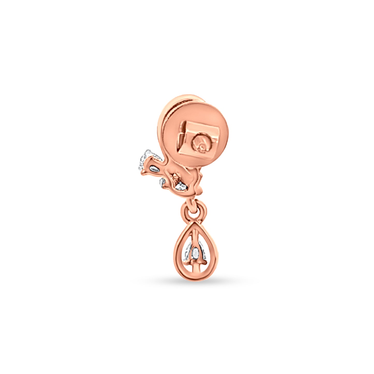 18K Rose Gold Diamond Earrings