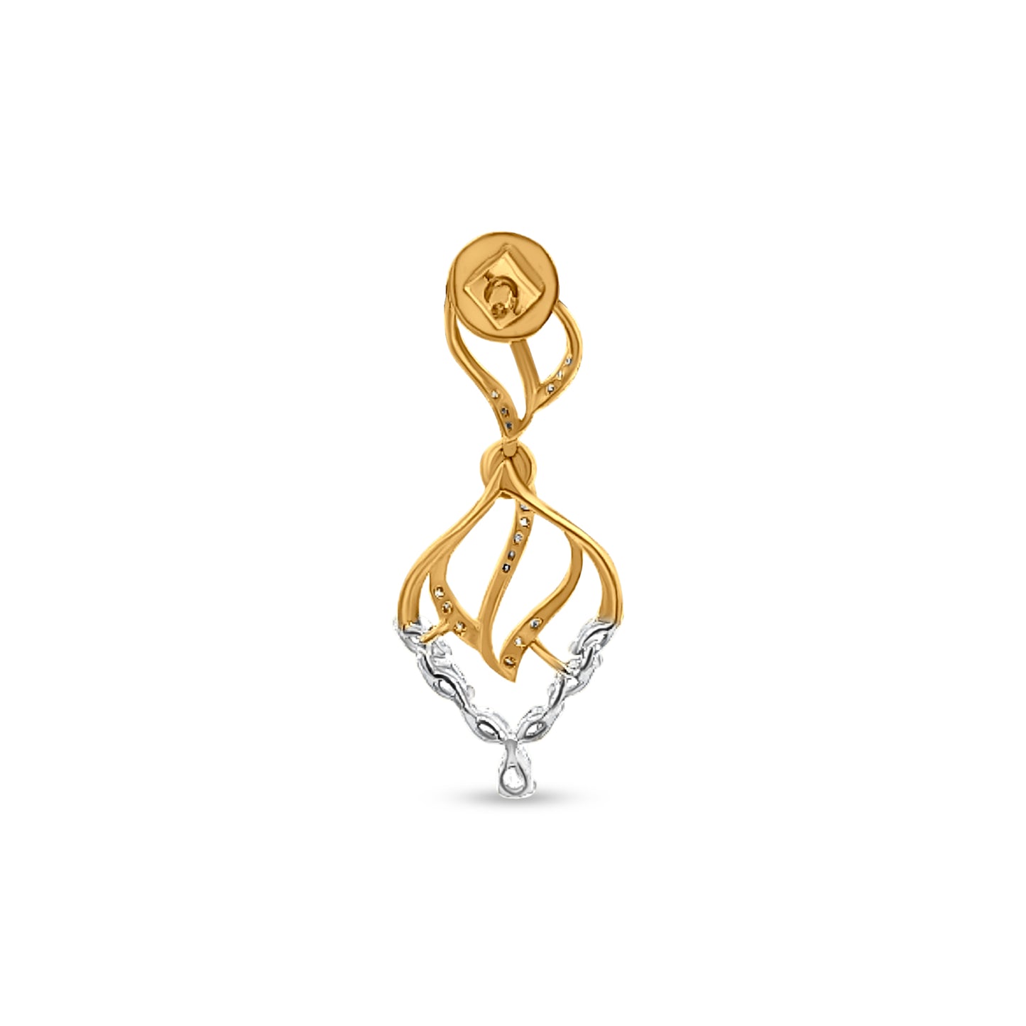 Nitya 18K Yellow Gold Fire Flame Diamond Earrings