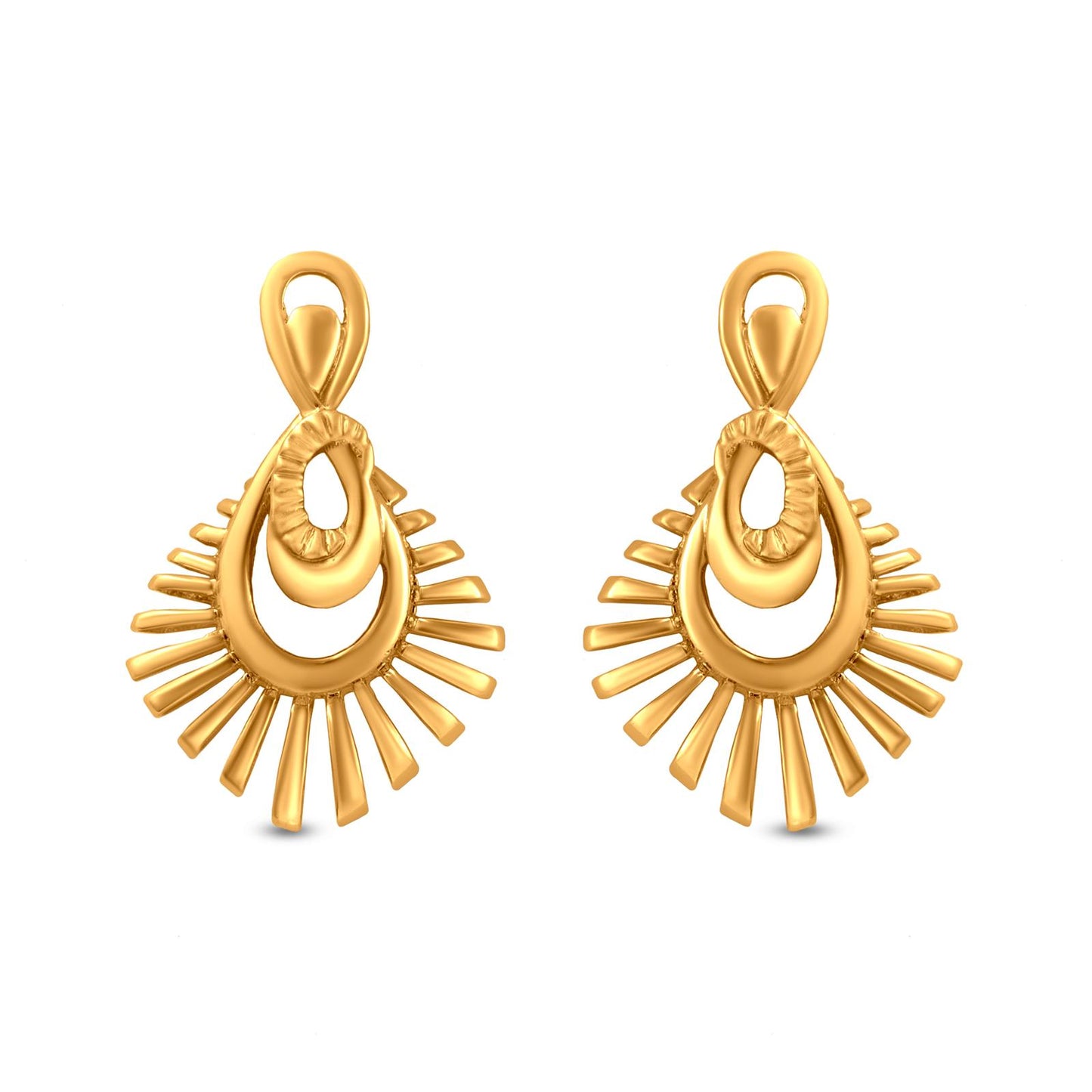 Twisted Drop Earring In 18K Gold