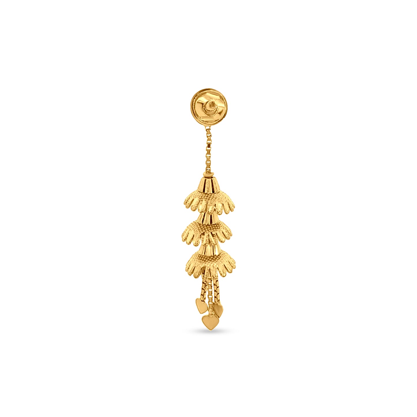 22k Gold Japanese Temple Drop Earrings