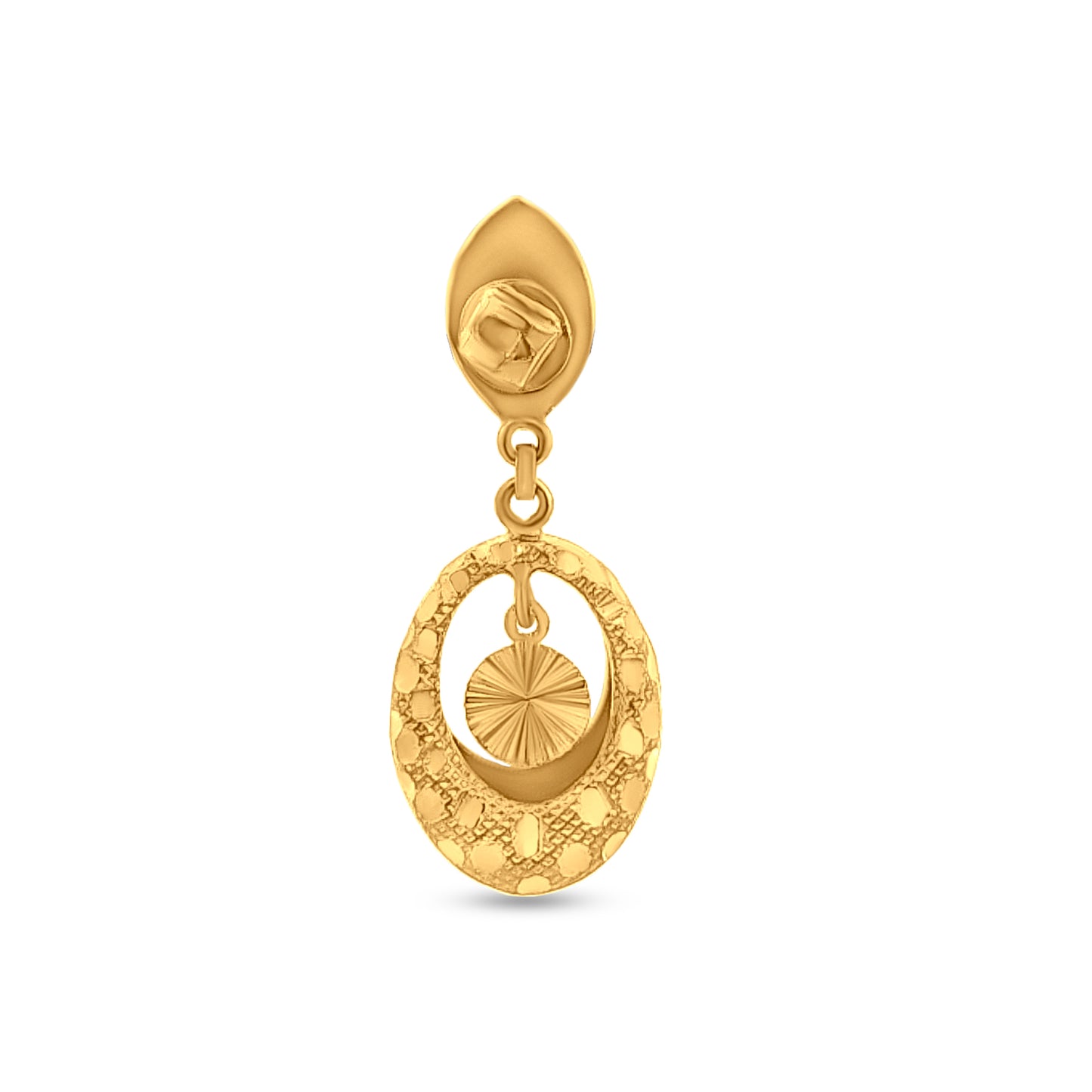 22k Gold Contemporary Drop Earrings