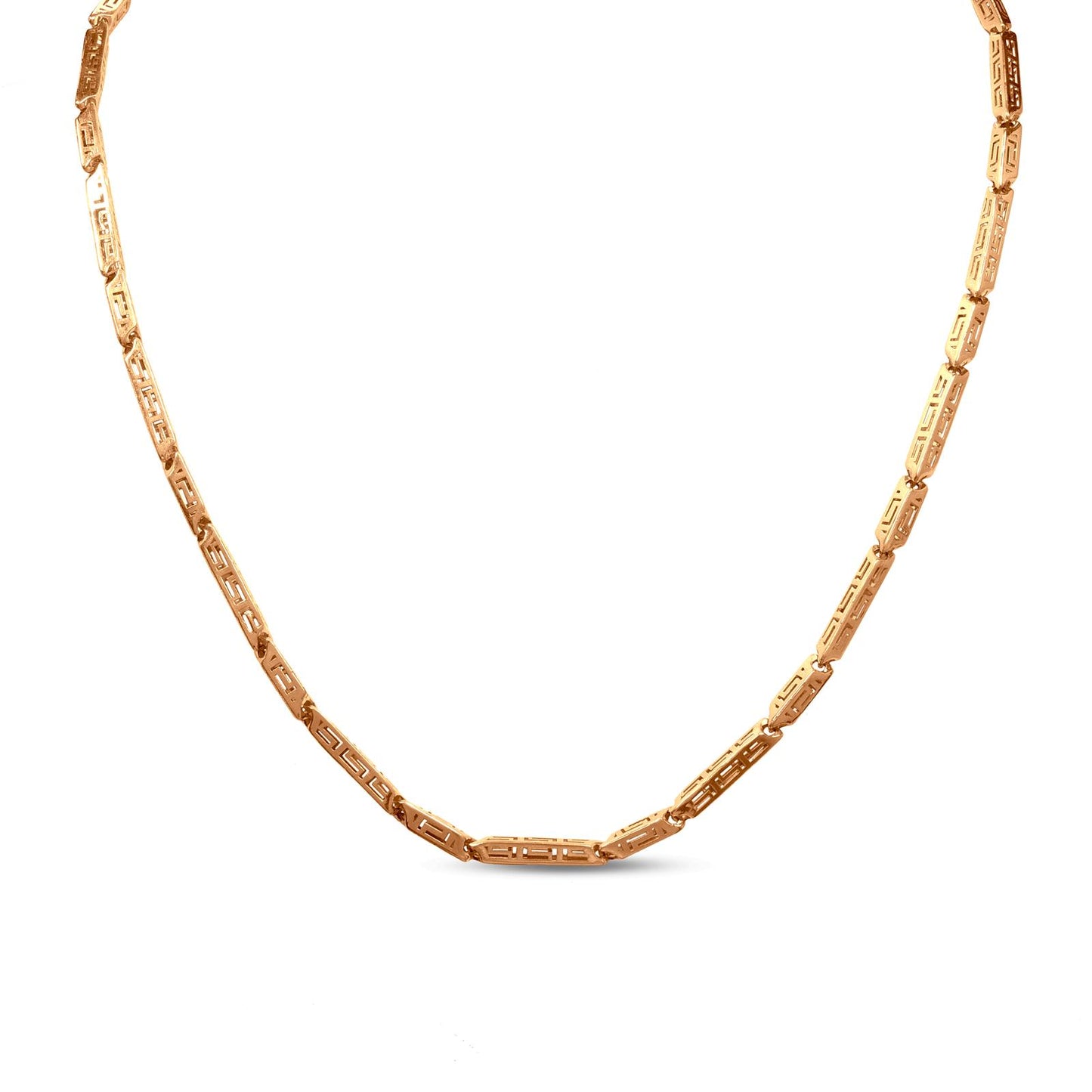 Men's Textured Link Chain In 22K Gold
