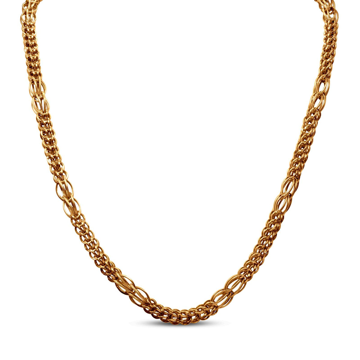 Designer Men's Chain In 22K Gold