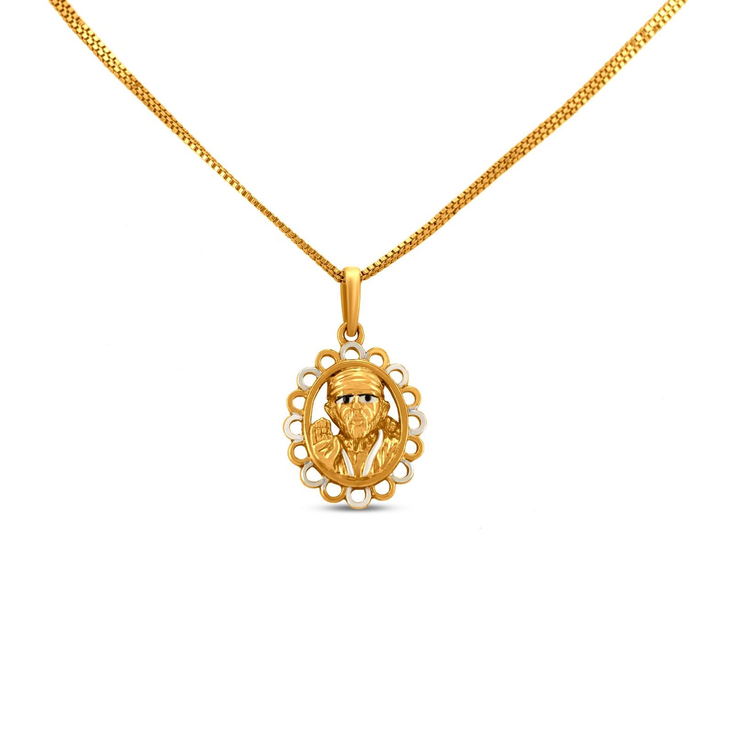 Lord Sai Locket In 22K Gold