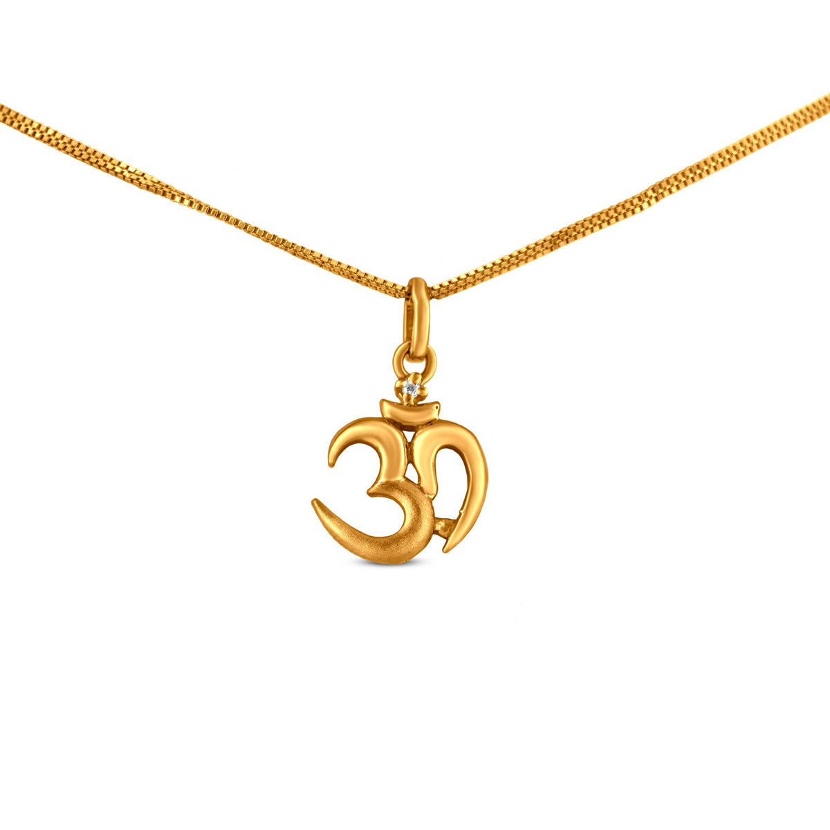 Sacred Om Locket In 22K Gold