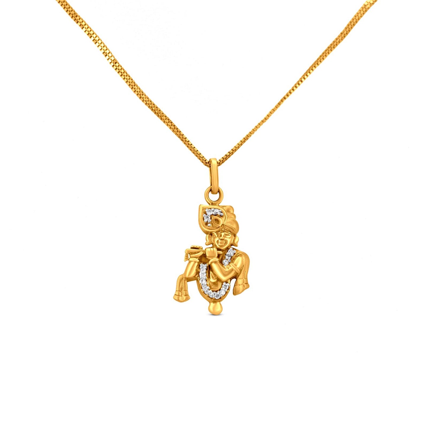 Lord Krishna Gold Locket In 22K Gold