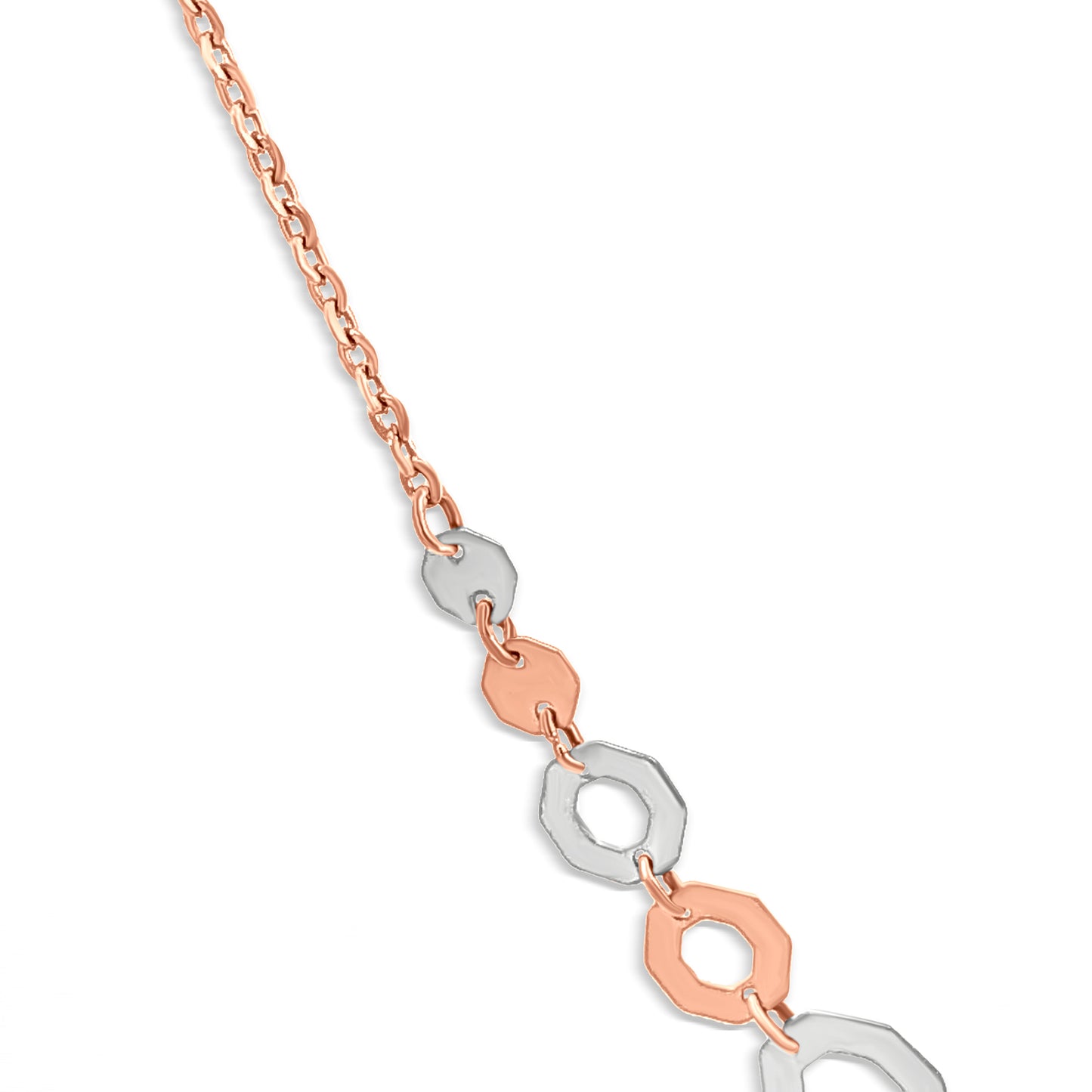 Manika 18K White and Rose Gold Art Deco Necklace