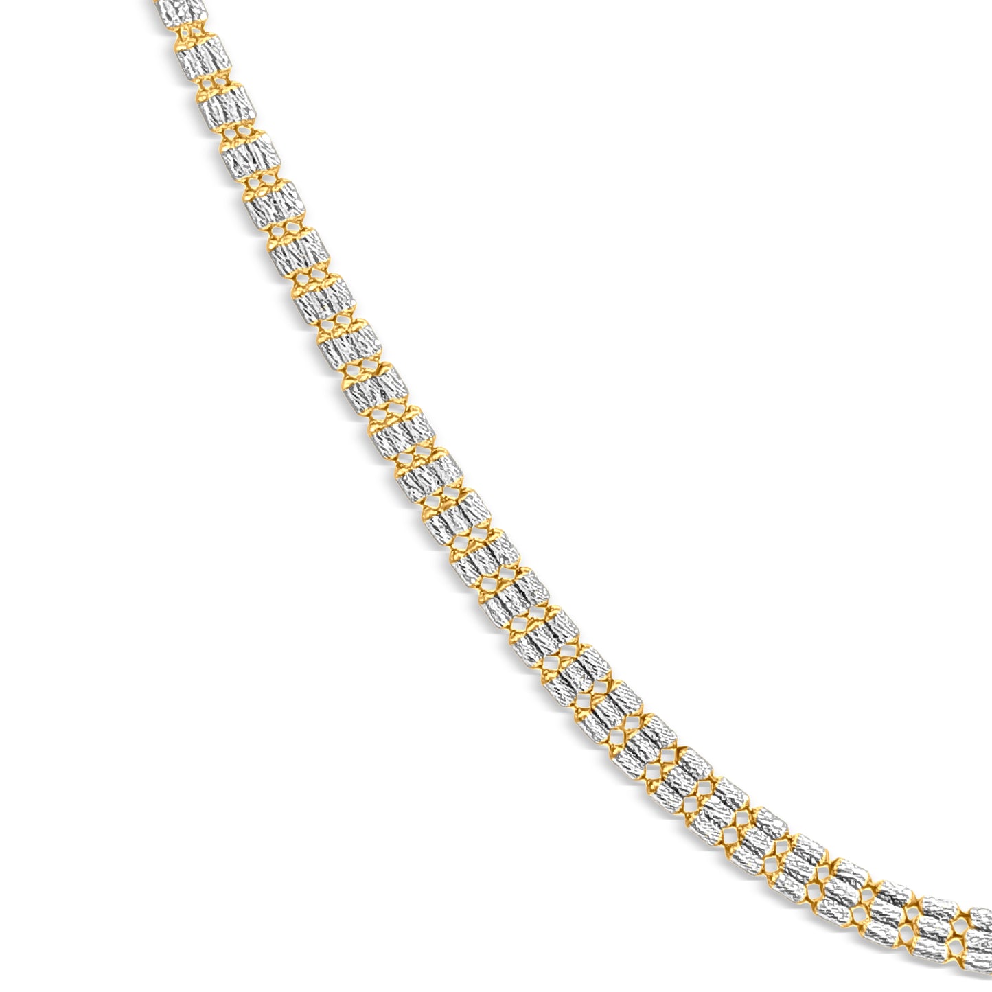 Radhika 18K White and Yellow Gold Thick Chain