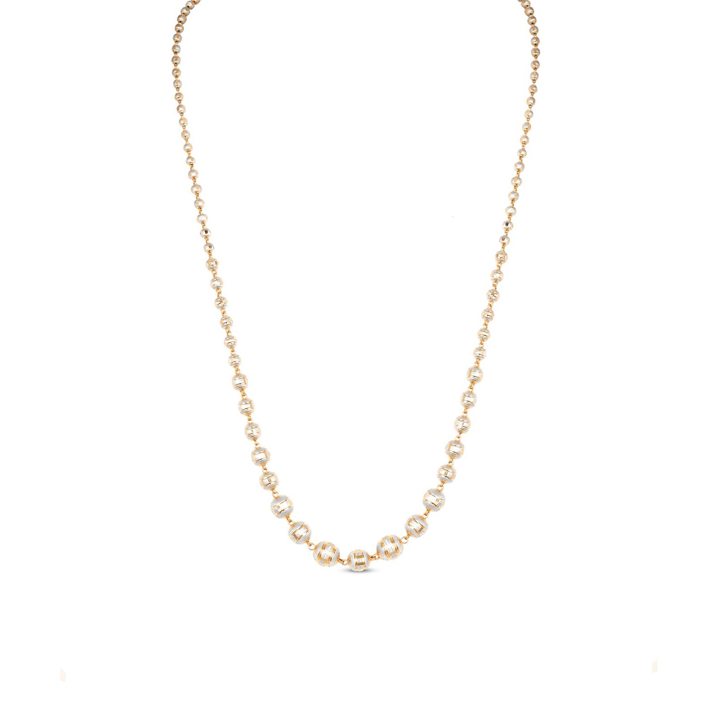 Chain In 22K Gold With Rhodium