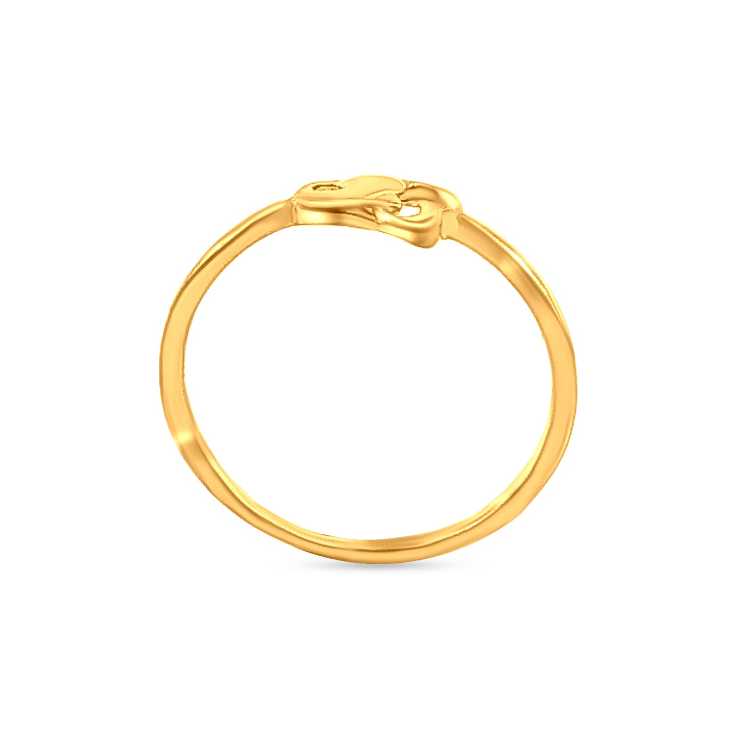 22k Gold Floral Midi Ring
