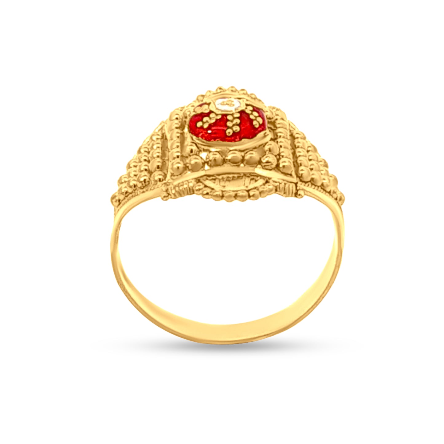 22k Gold Indian Filigree Work Ring