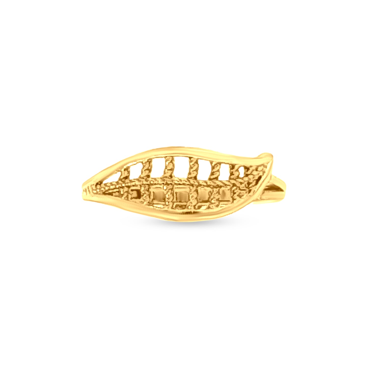 Dahlia 22k Yellow Gold Split Shank Designer Ring
