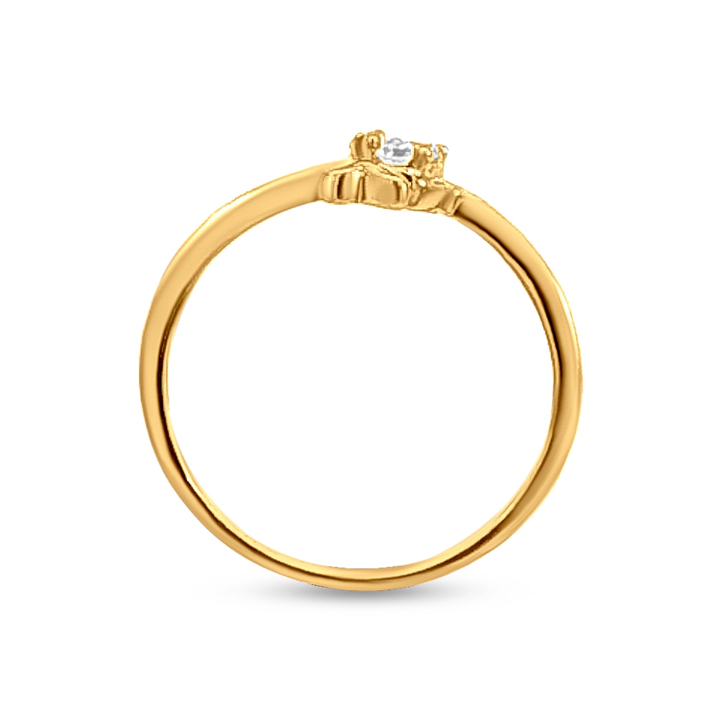 Vidhya 22k Yellow Gold Minimalistic Ladies Ring
