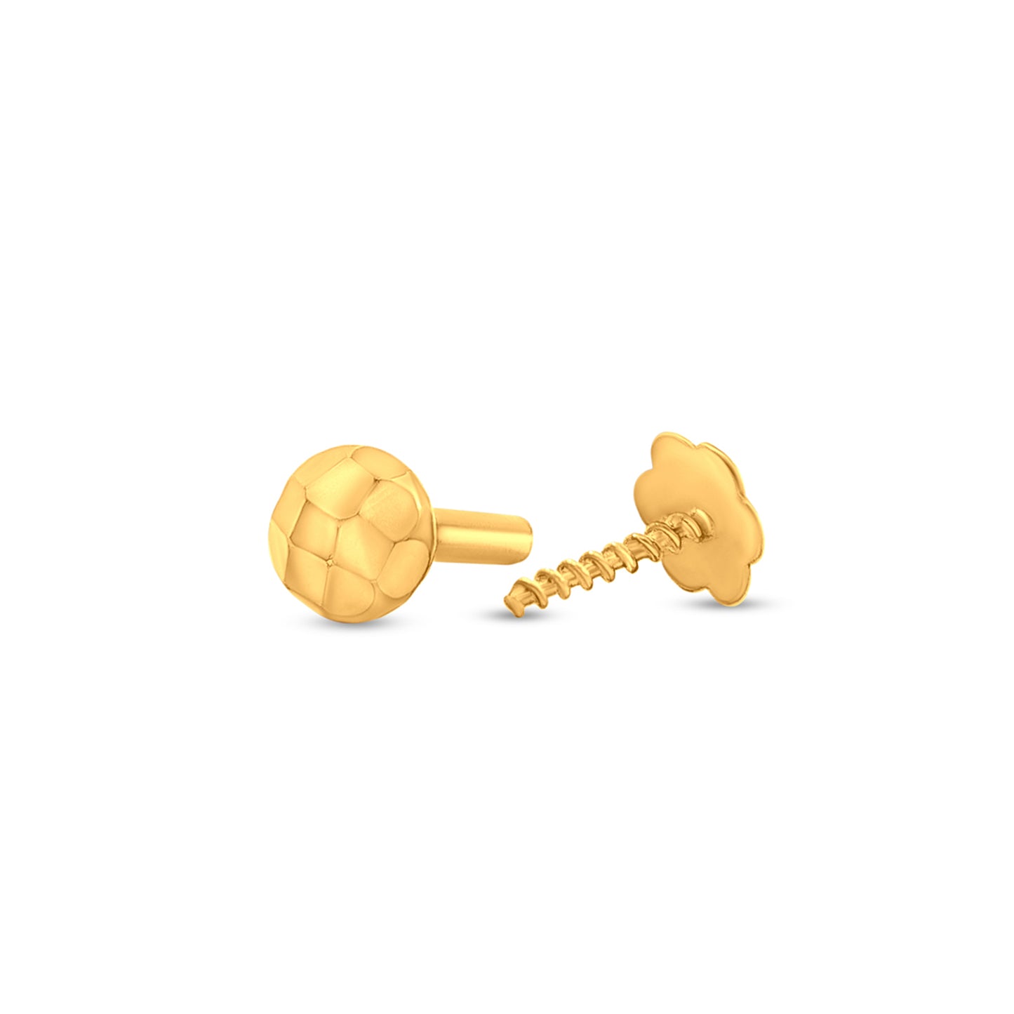 Golden Gleam: 22k Yellow Gold Tiny Dome Nose Pin