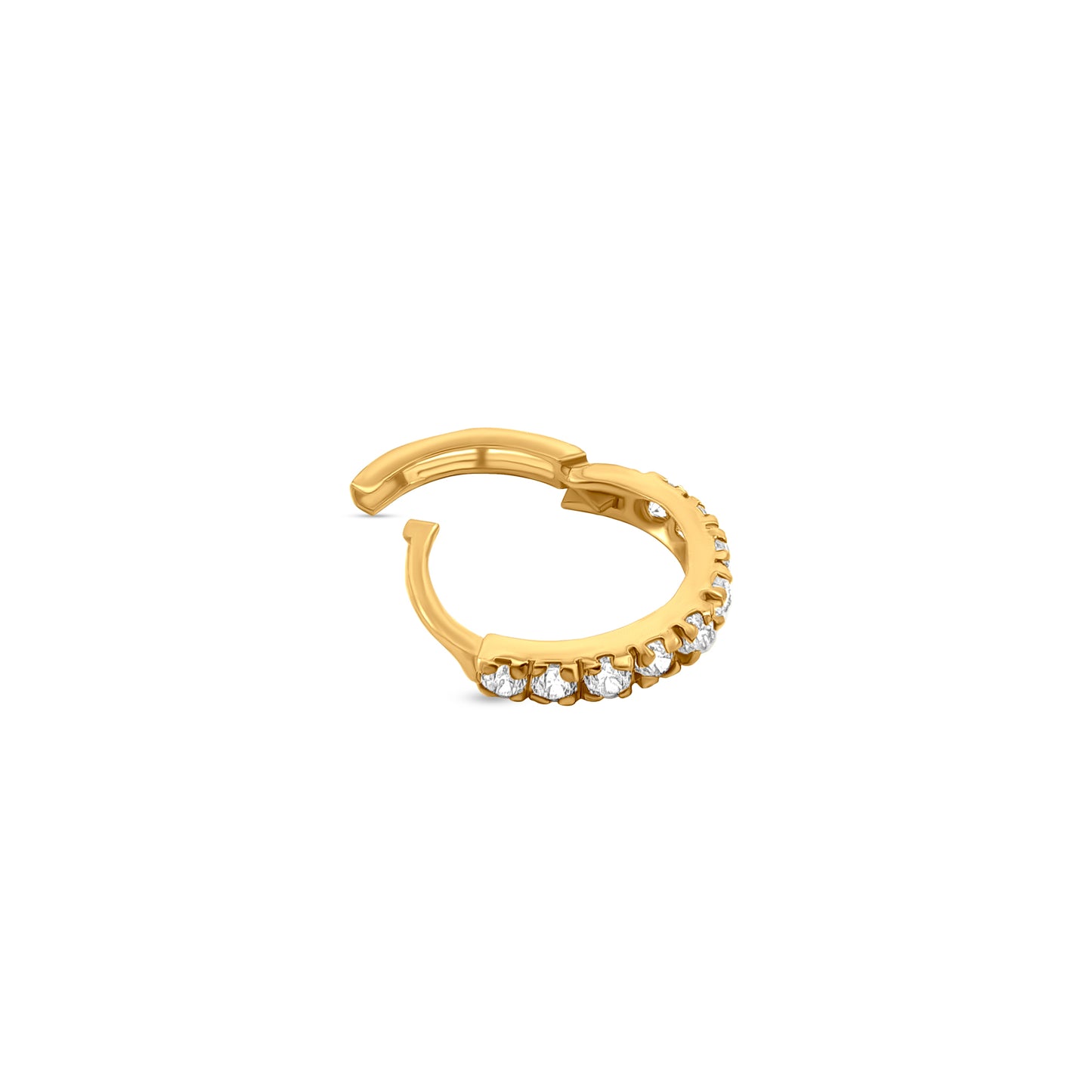 Anaya Shanti: Minimalist 22k Gold Nose Ring with White Stone