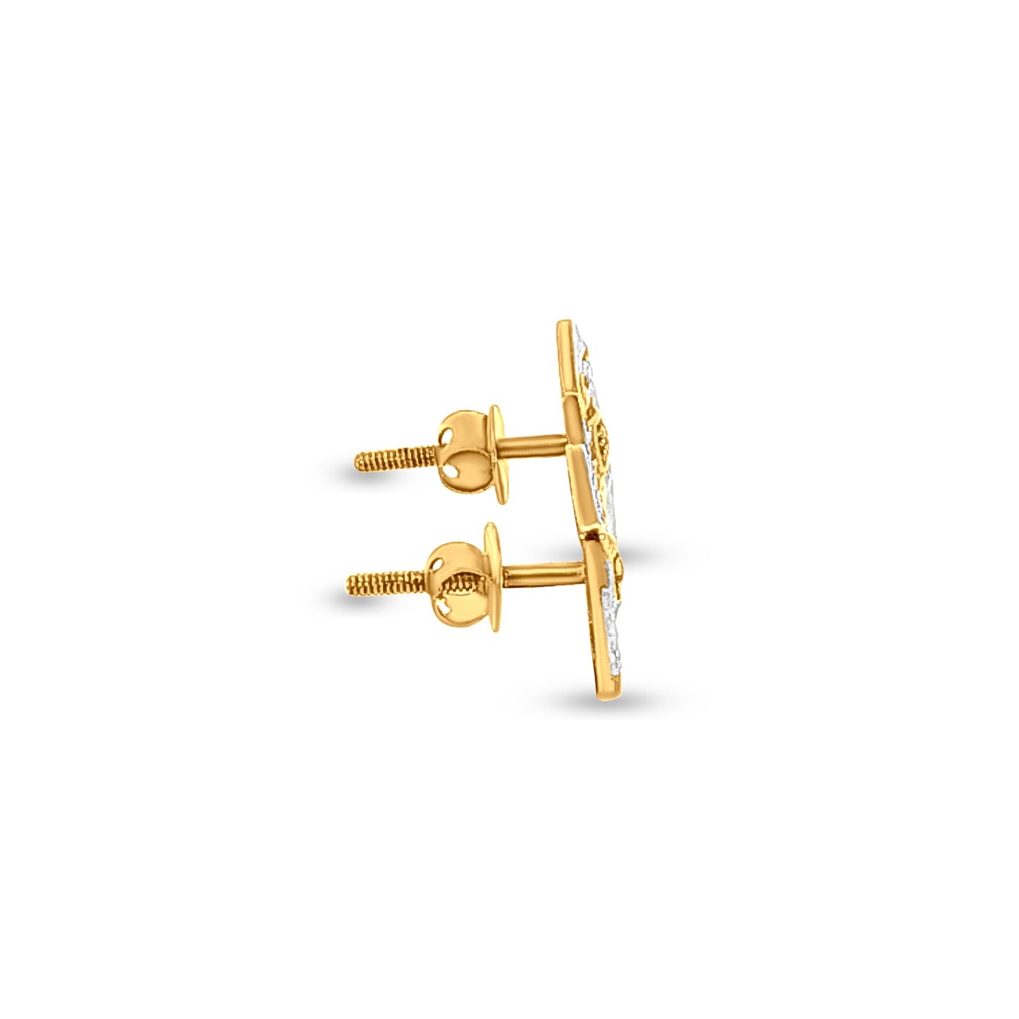 22K Gold Trendy Pendant Necklace and Earring Set