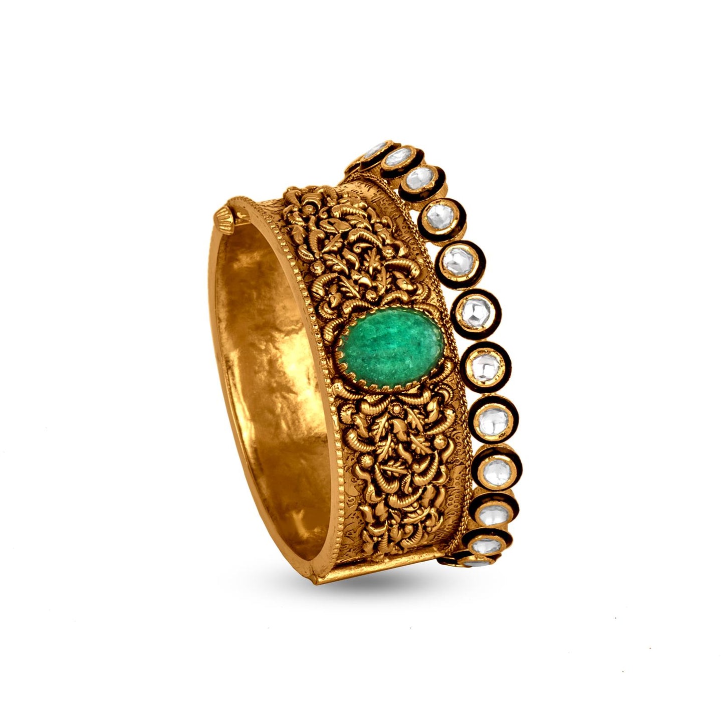 Trisha Antique Bangle In 18K Gold