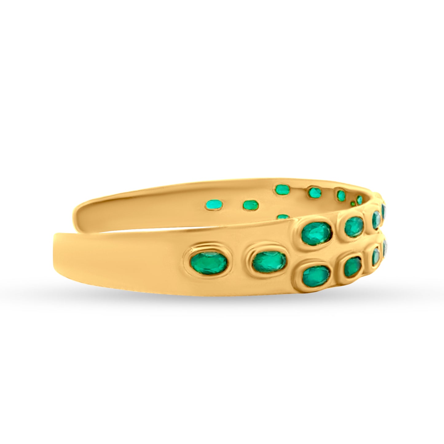 925 Silver Cuff Bangles in Gold Tone