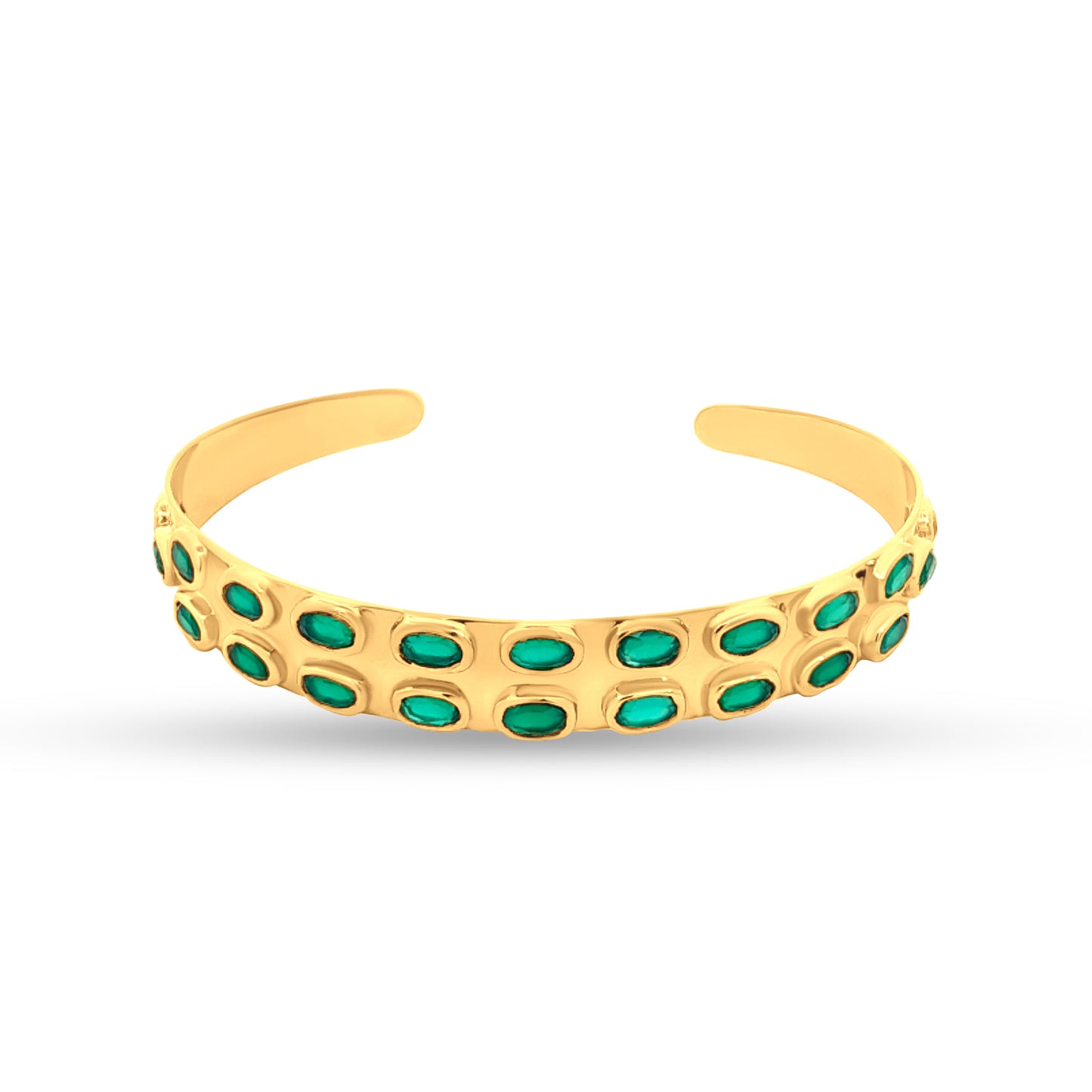 925 Silver Cuff Bangles in Gold Tone