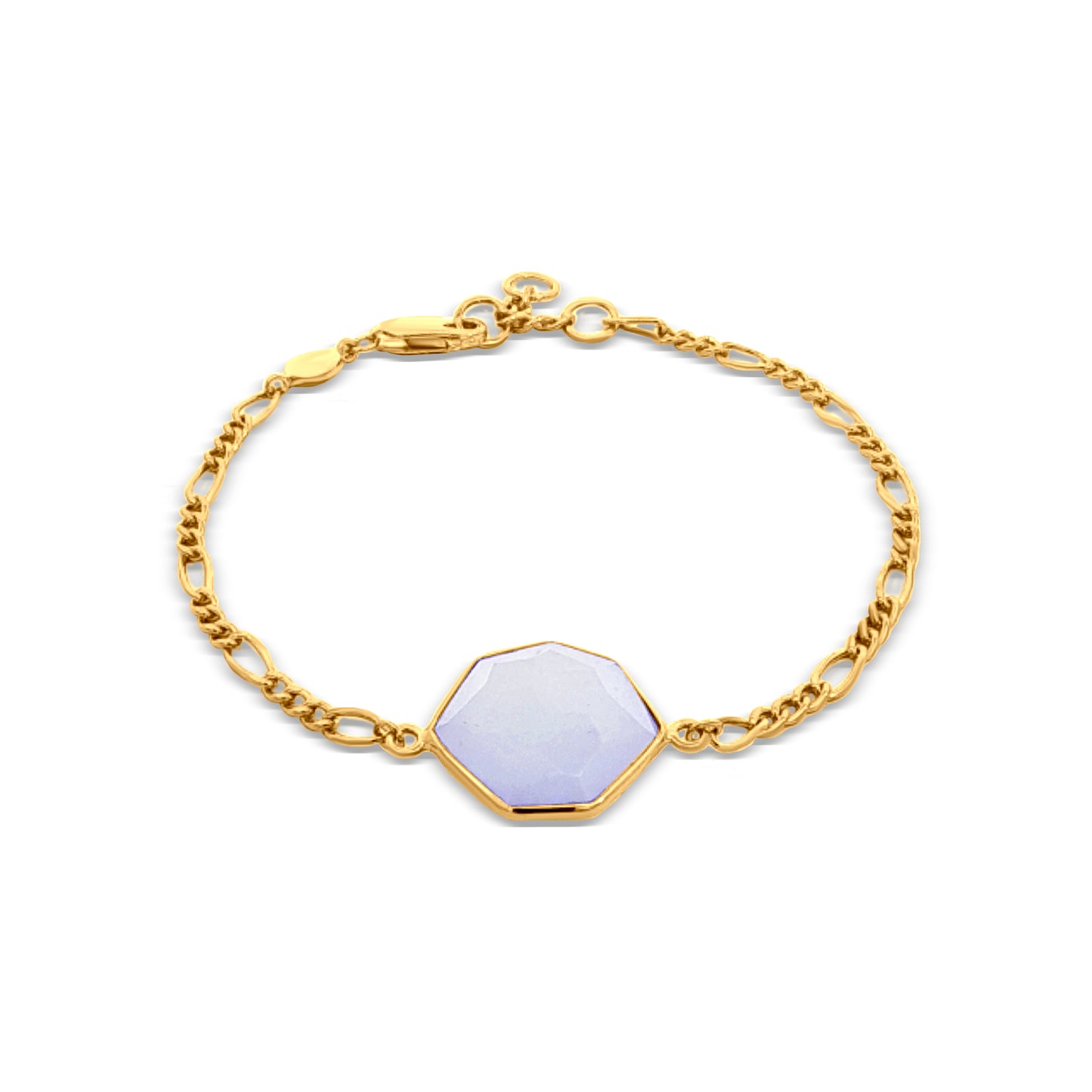 Anaya Grace: Silver Bracelet with Stone & Extender