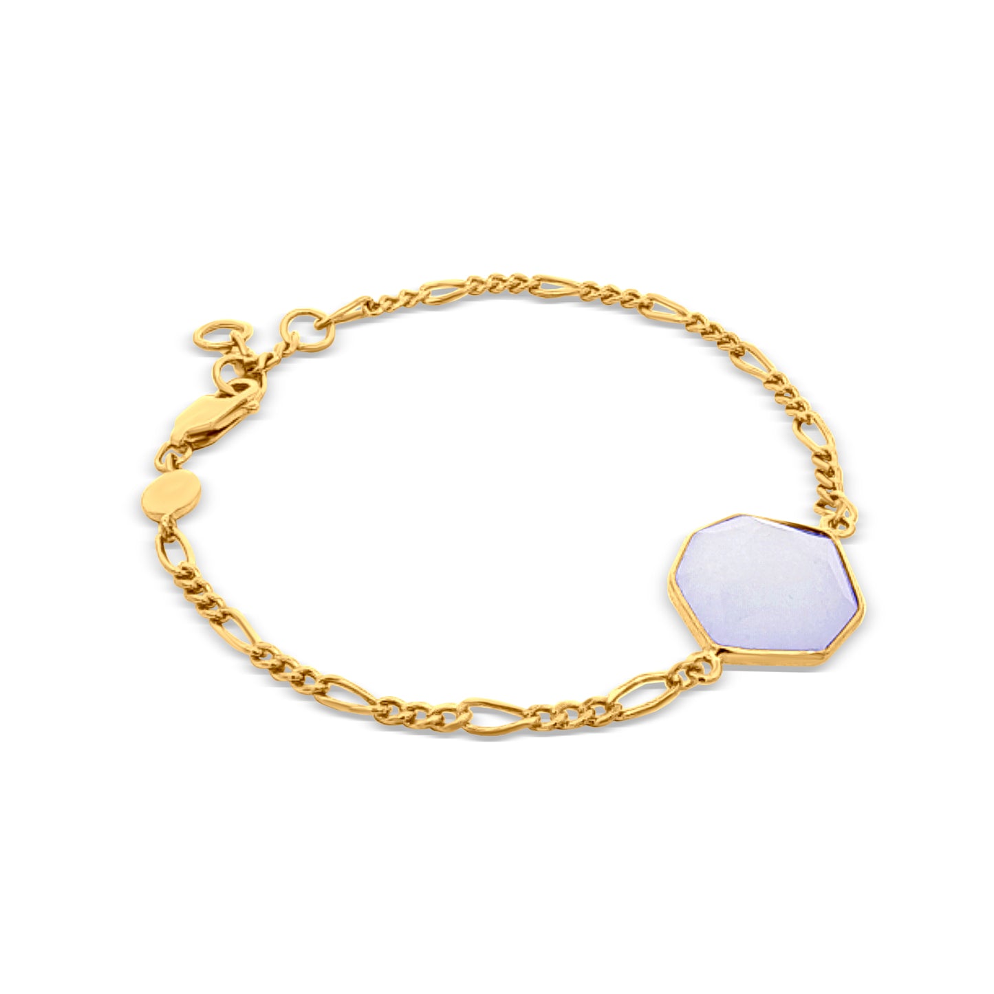 Anaya Grace: Silver Bracelet with Stone & Extender
