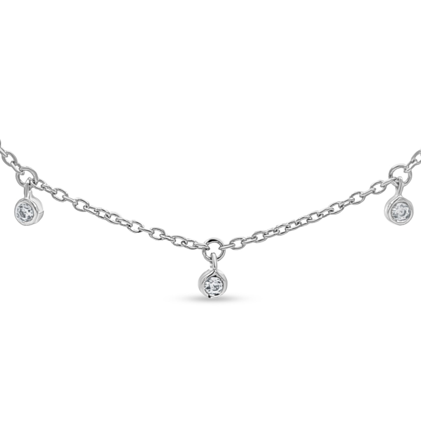 925 Silver Minimalist Station Necklace