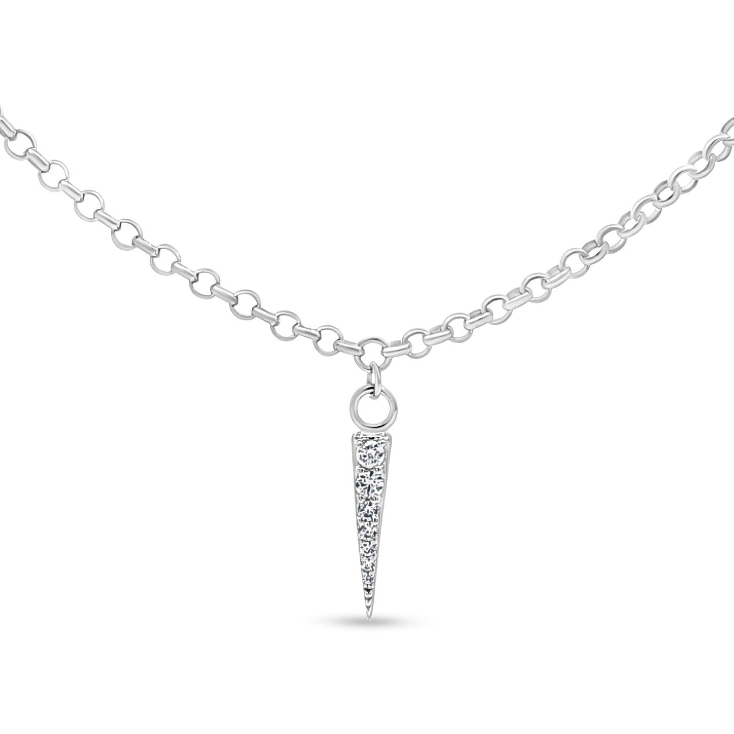 Sterling Silver Double Strand Chain with Round Hanging Charms