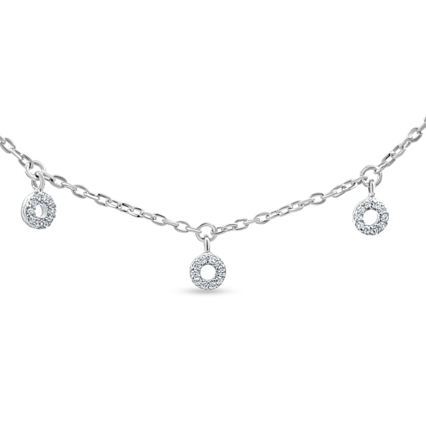 Charm-Embellished Layered 925 Silver Chain Necklace