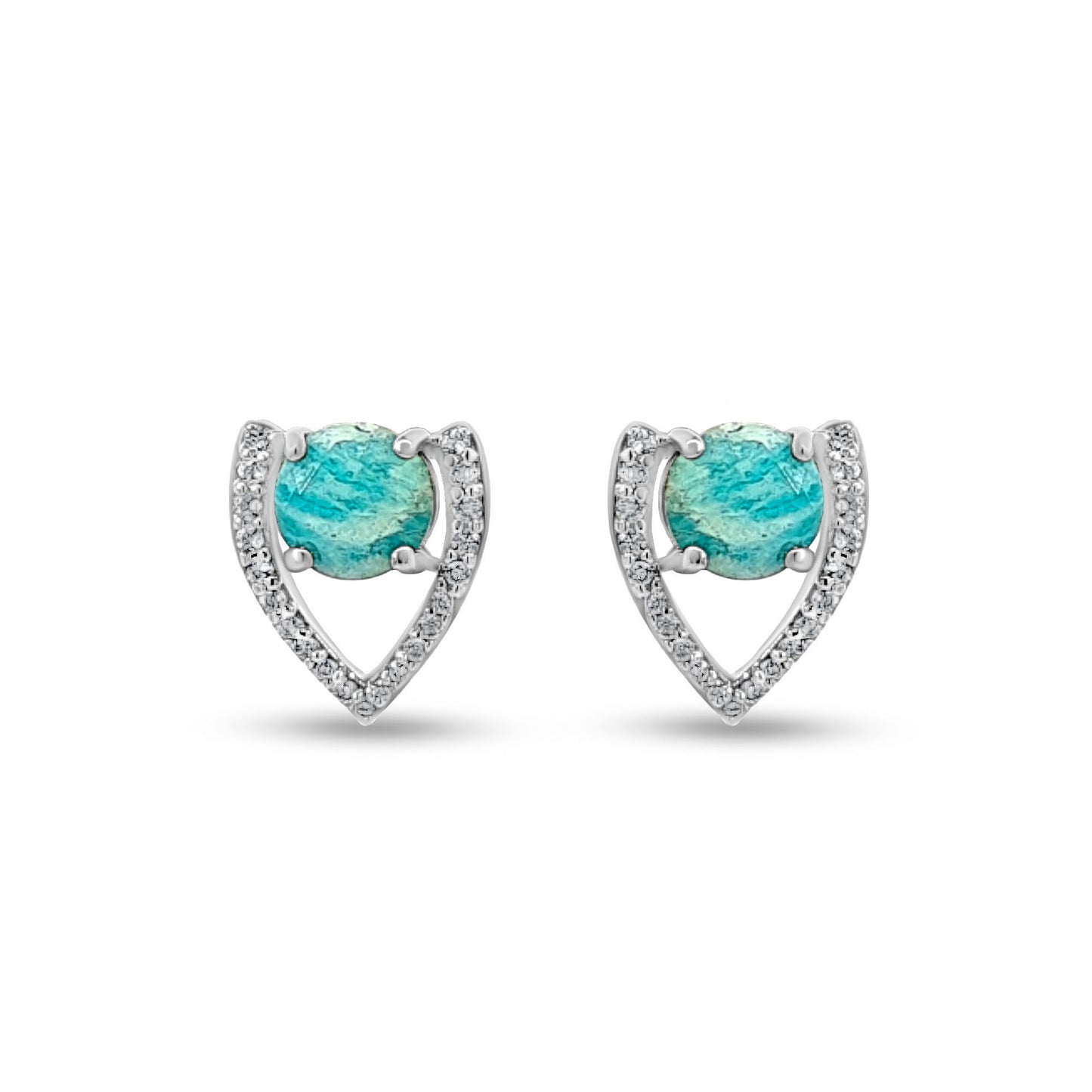 Leena's Vibrant Earth Turquois Color Stone Earring