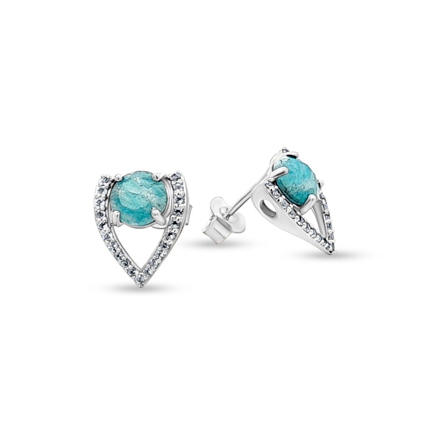 Leena's Vibrant Earth Turquois Color Stone Earring