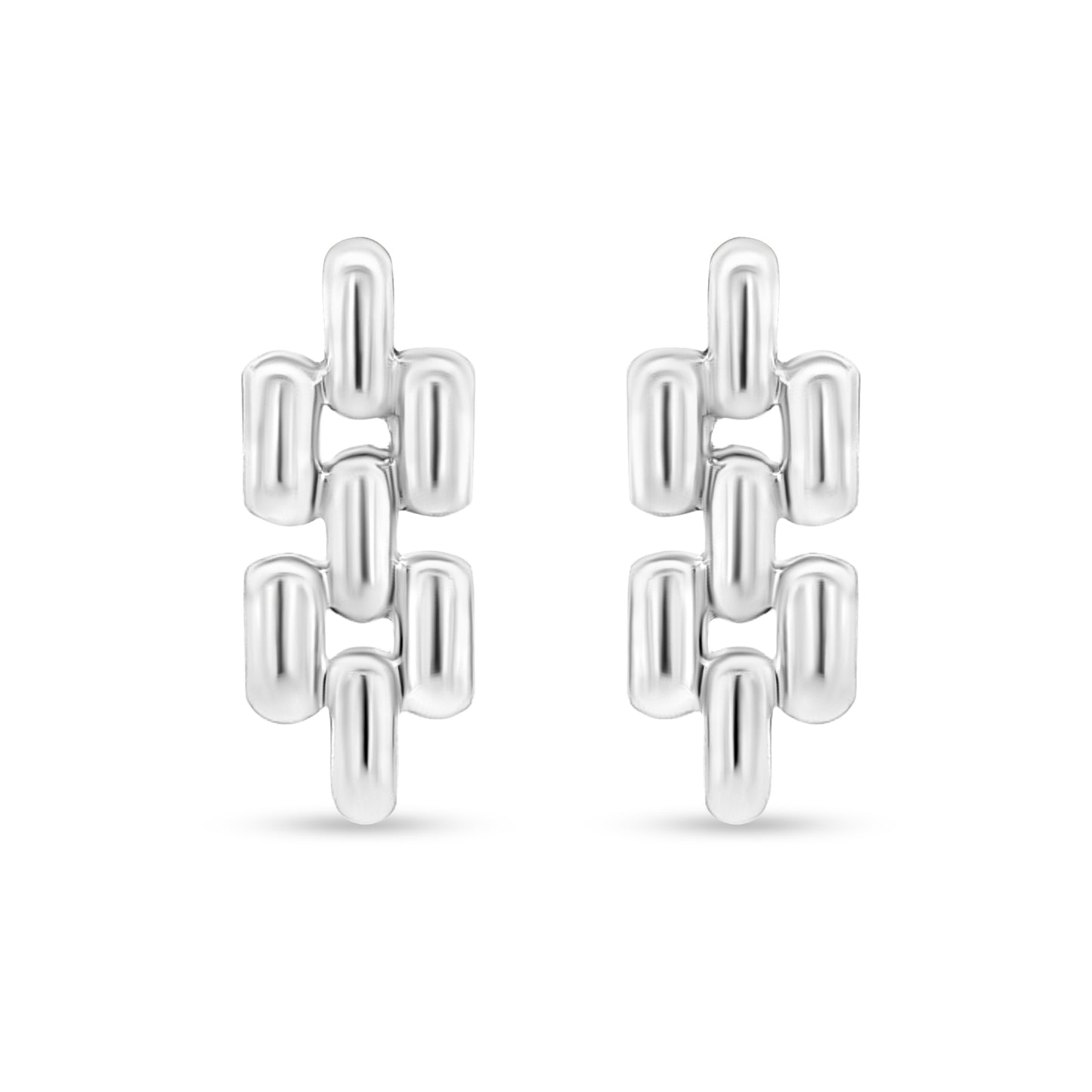 Vritti Drop Earrings - Sterling Silver Earring with Unique Pattern
