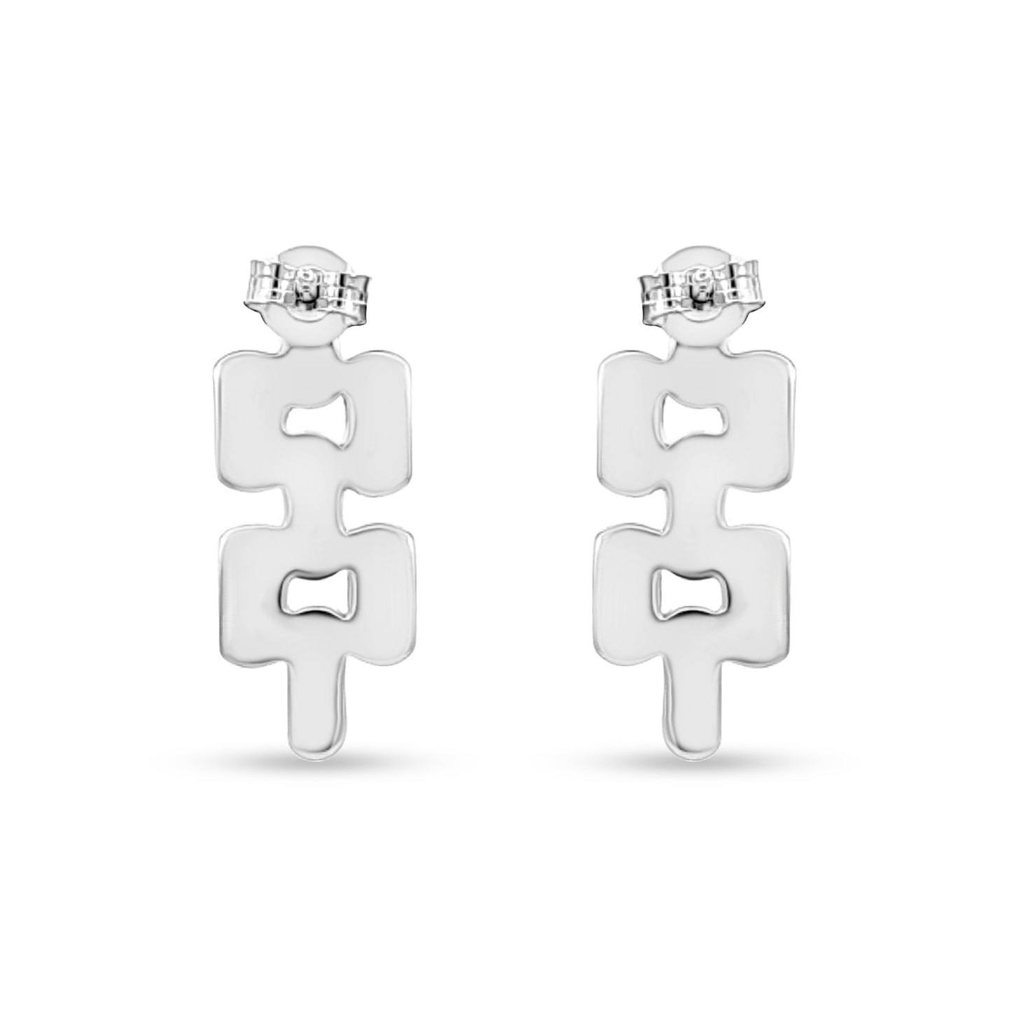 Vritti Drop Earrings - Sterling Silver Earring with Unique Pattern