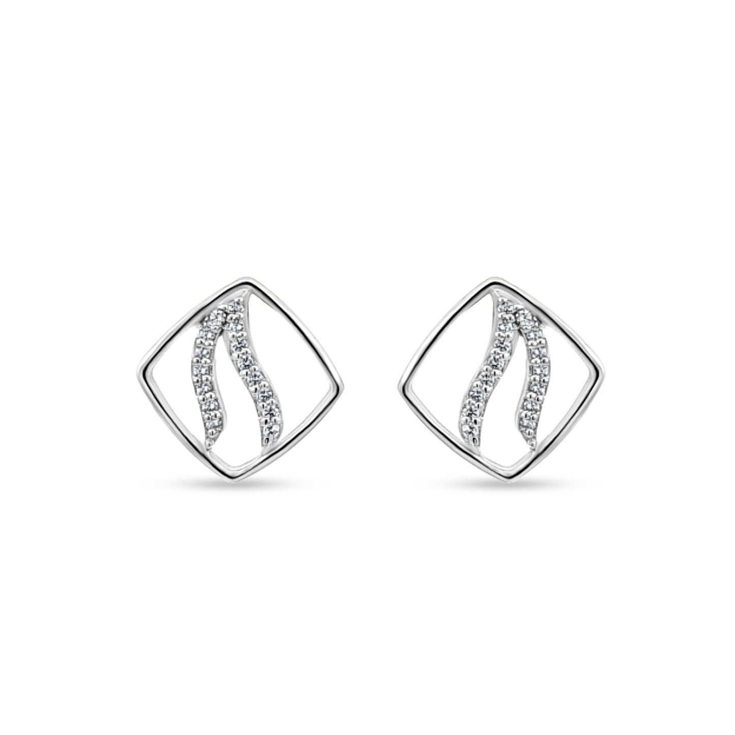 Kiara's Intricate Mini Silver Earrings