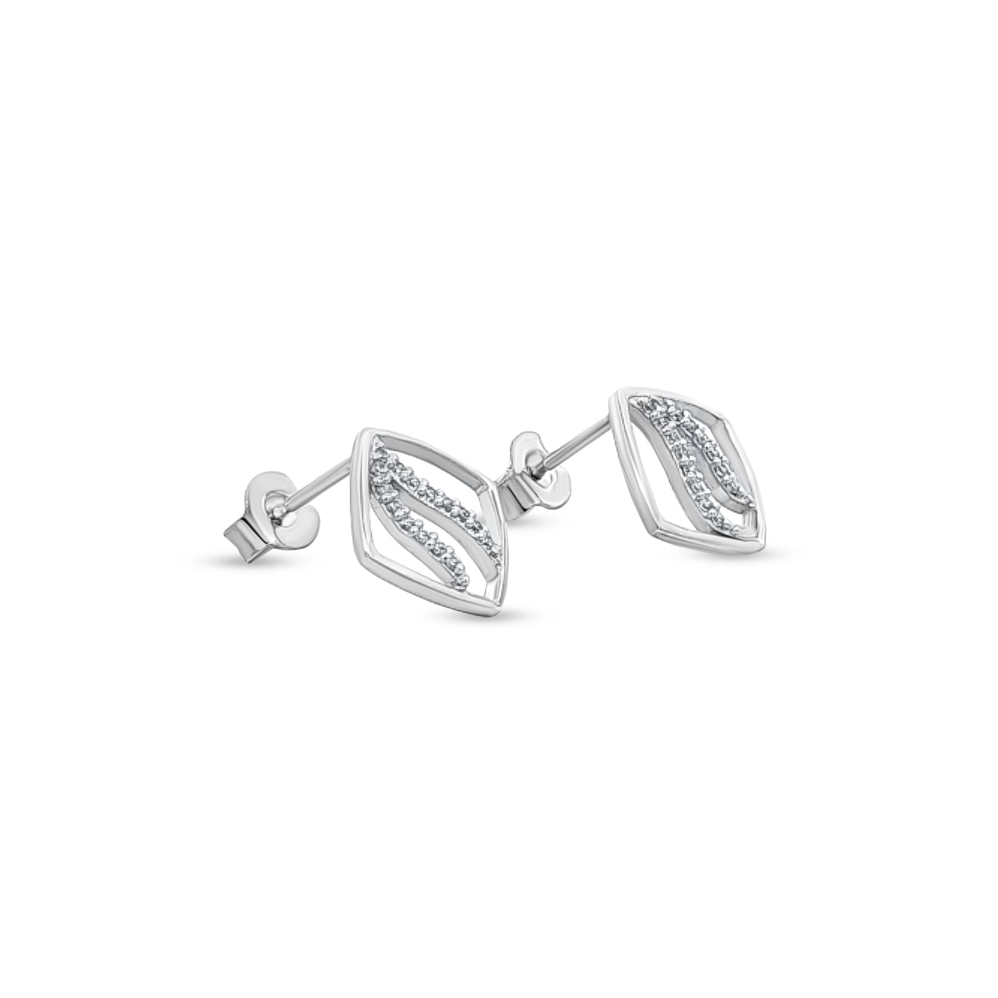 Kiara's Intricate Mini Silver Earrings