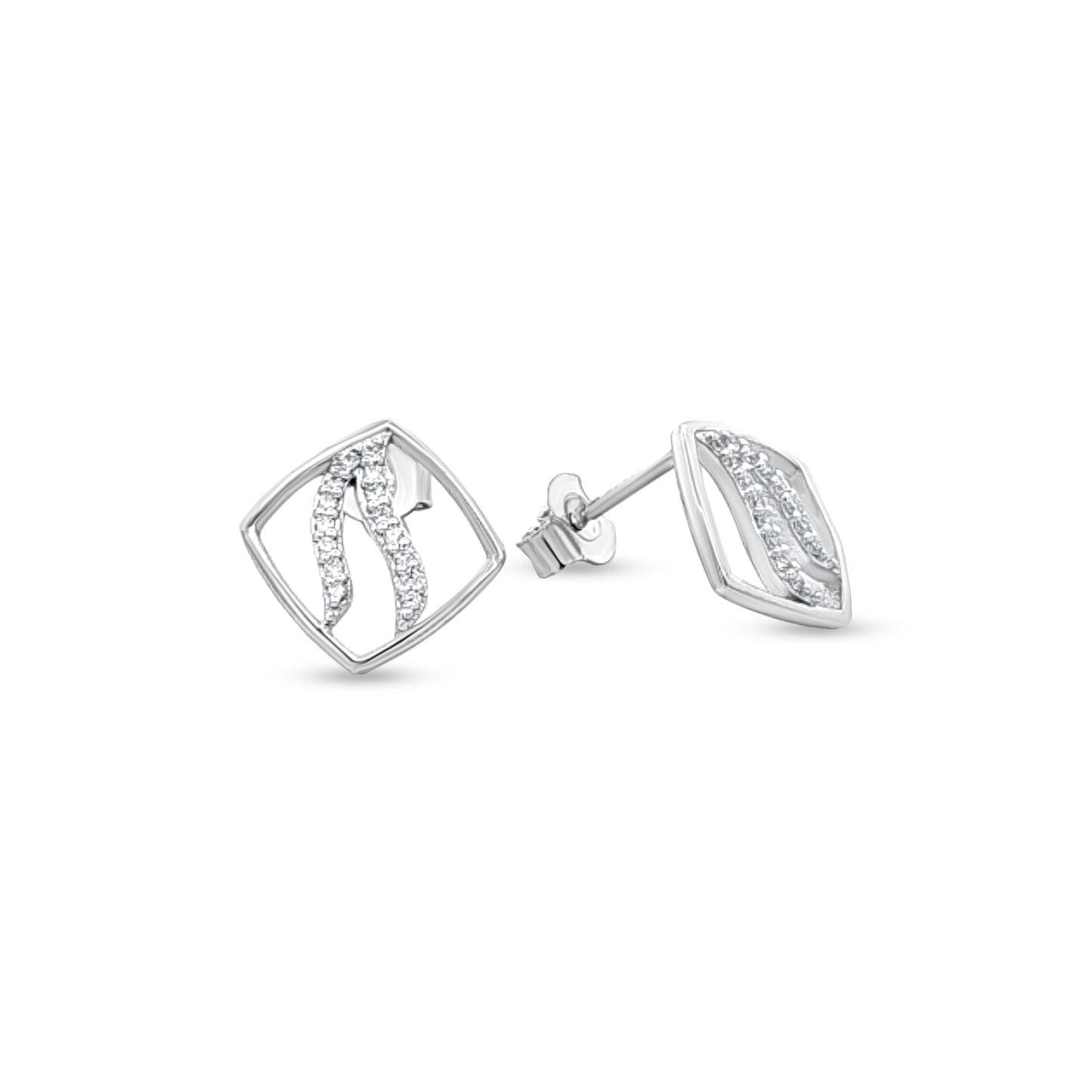 Kiara's Intricate Mini Silver Earrings