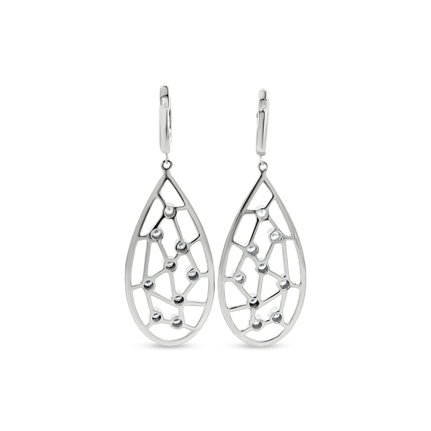 Sterling Silver Tear Drop Dangle Earrings