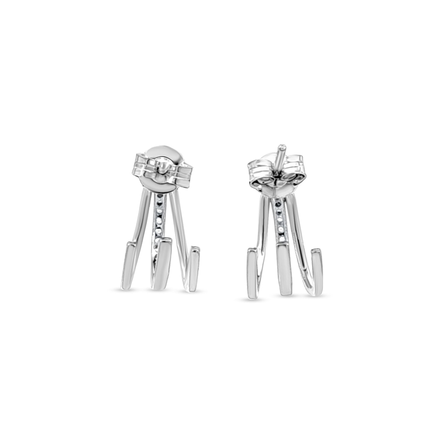 Unique Intricate Sterling Silver J Hoop Earrings